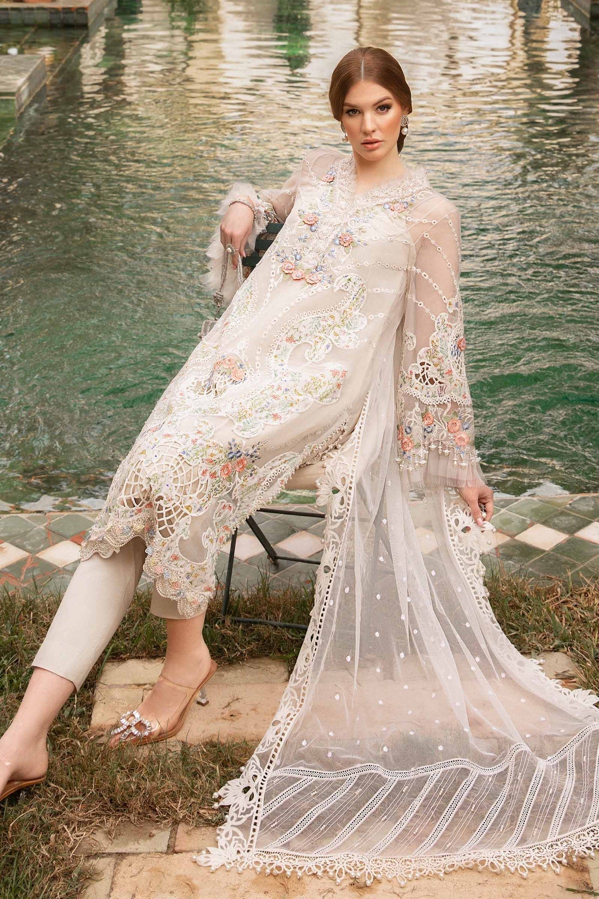 Maria B | Voyage a' Luxe Lawn | D-2405-A -  Maria B Luxury -  Agha Fabrics