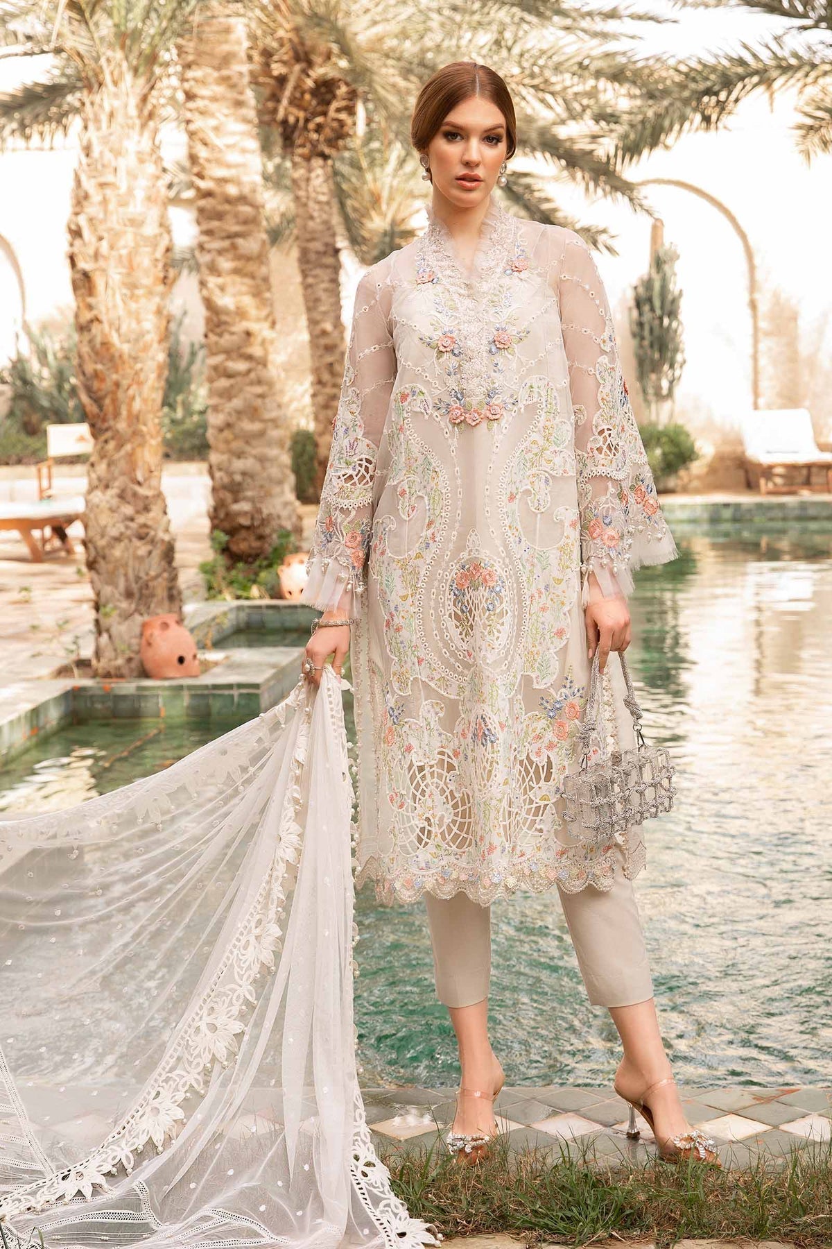 Maria B | Voyage a' Luxe Lawn | D-2405-A -  Maria B Luxury -  Agha Fabrics