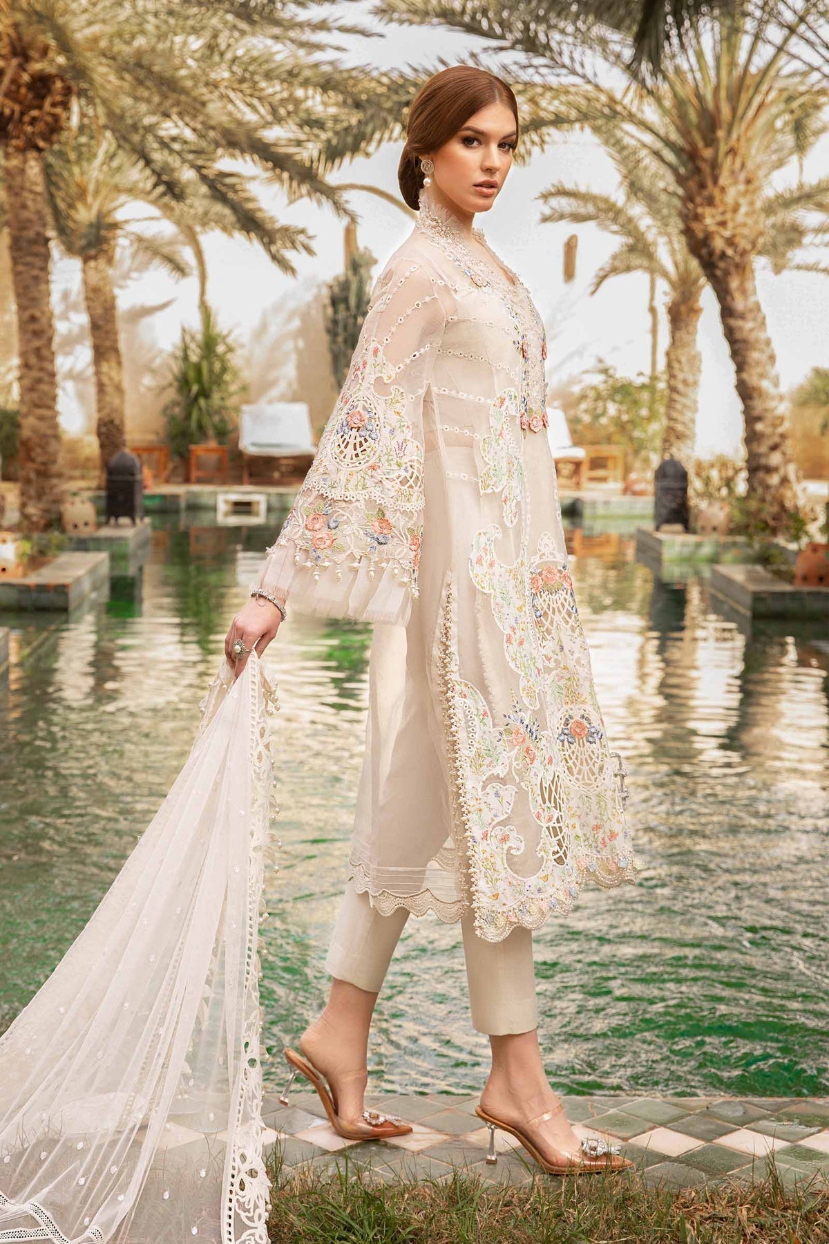 Maria B | Voyage a' Luxe Lawn | D-2405-A -  Maria B Luxury -  Agha Fabrics