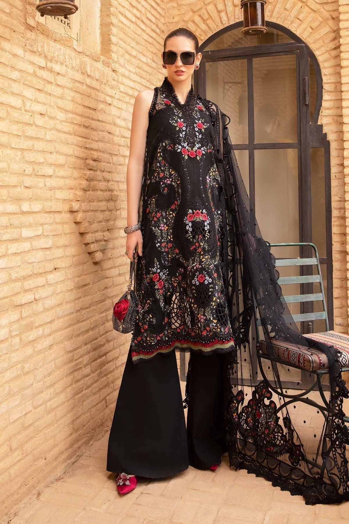 Maria B | Voyage a' Luxe Lawn | D-2405-B -  Maria B Luxury -  Agha Fabrics