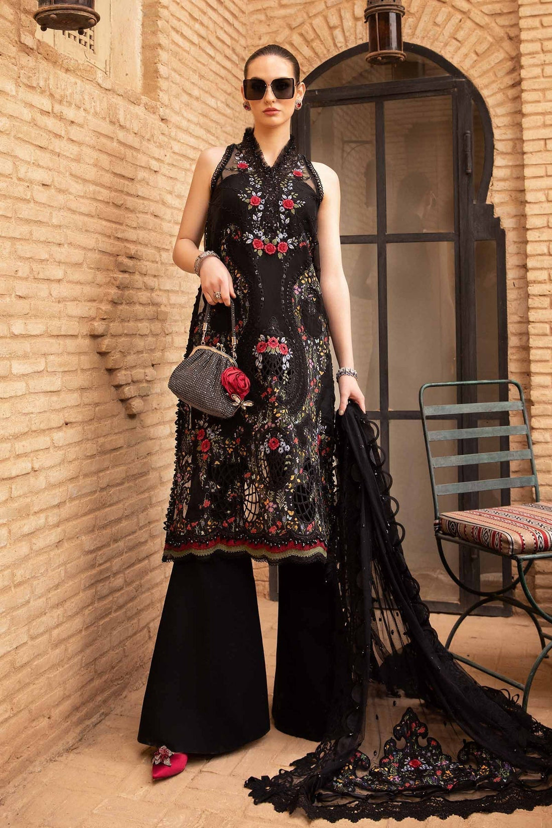 Maria B | Voyage a' Luxe Lawn | D-2405-B -  Maria B Luxury -  Agha Fabrics