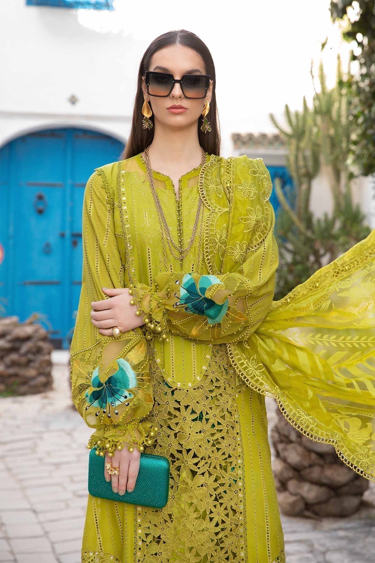 Maria B | Voyage a' Luxe Lawn | D-2408-A -  Maria B Luxury -  Agha Fabrics