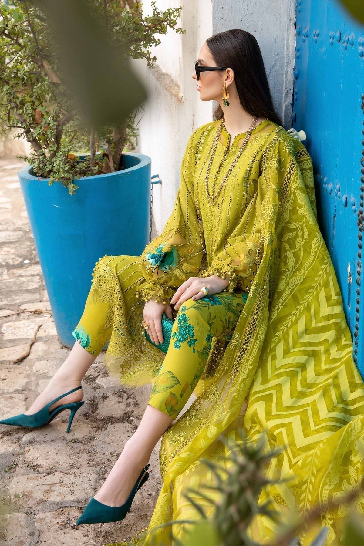 Maria B | Voyage a' Luxe Lawn | D-2408-A -  Maria B Luxury -  Agha Fabrics
