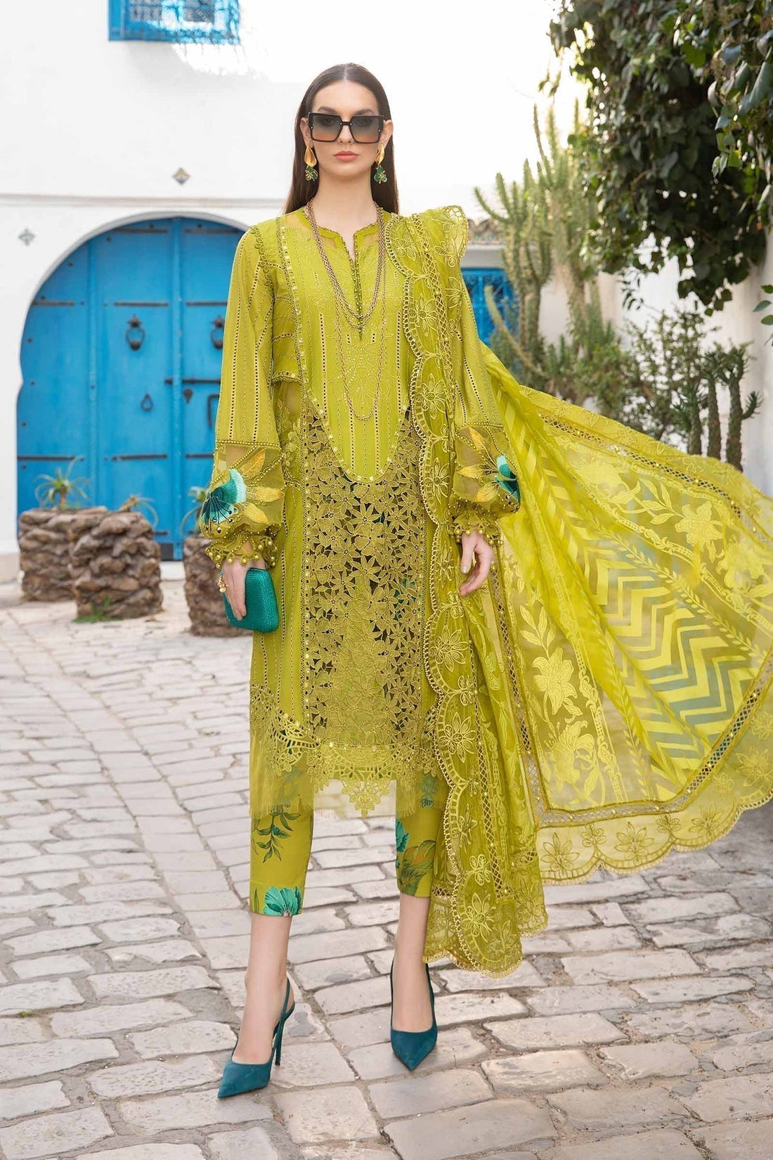 Maria B | Voyage a' Luxe Lawn | D-2408-A -  Maria B Luxury -  Agha Fabrics