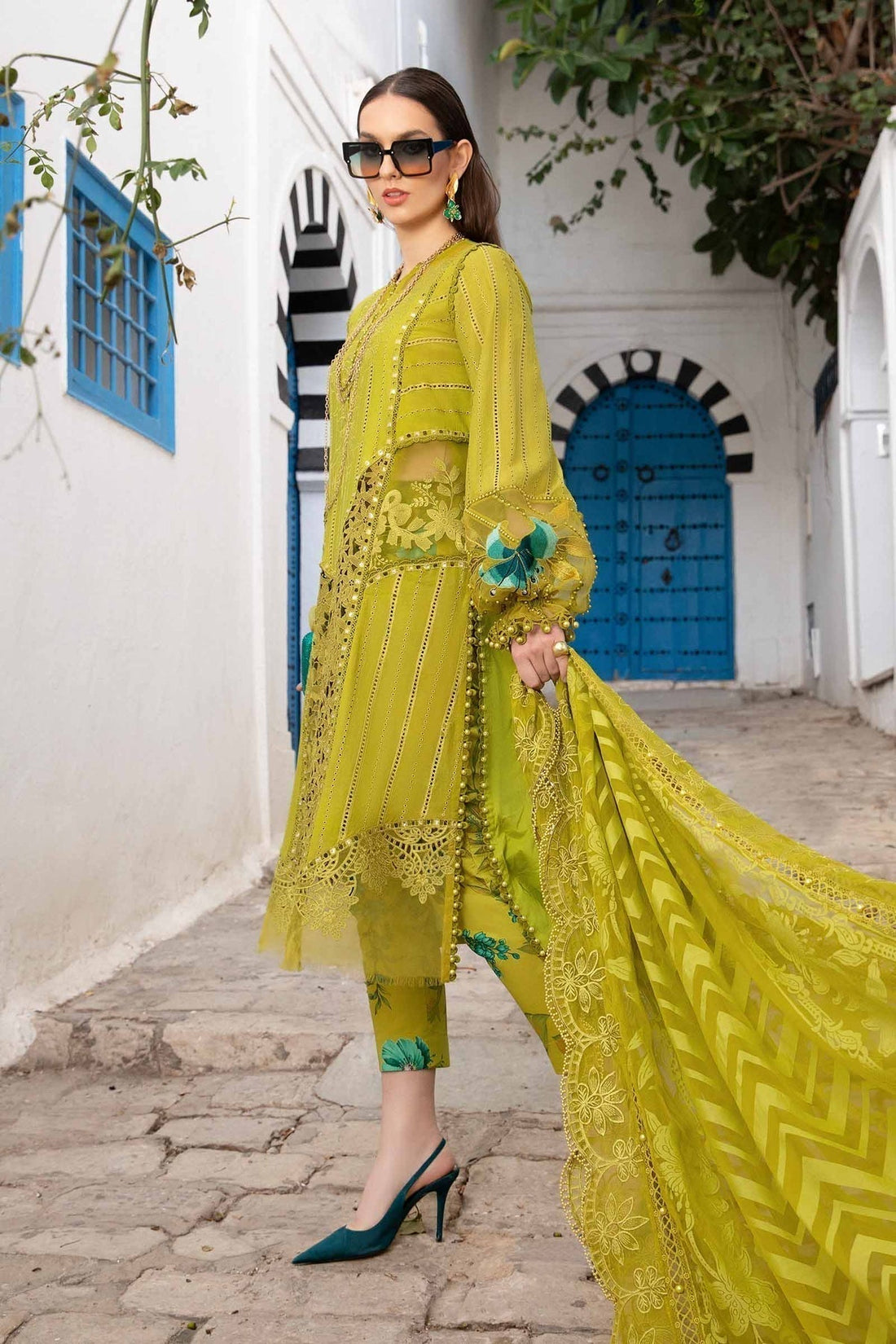 Maria B | Voyage a' Luxe Lawn | D-2408-A -  Maria B Luxury -  Agha Fabrics