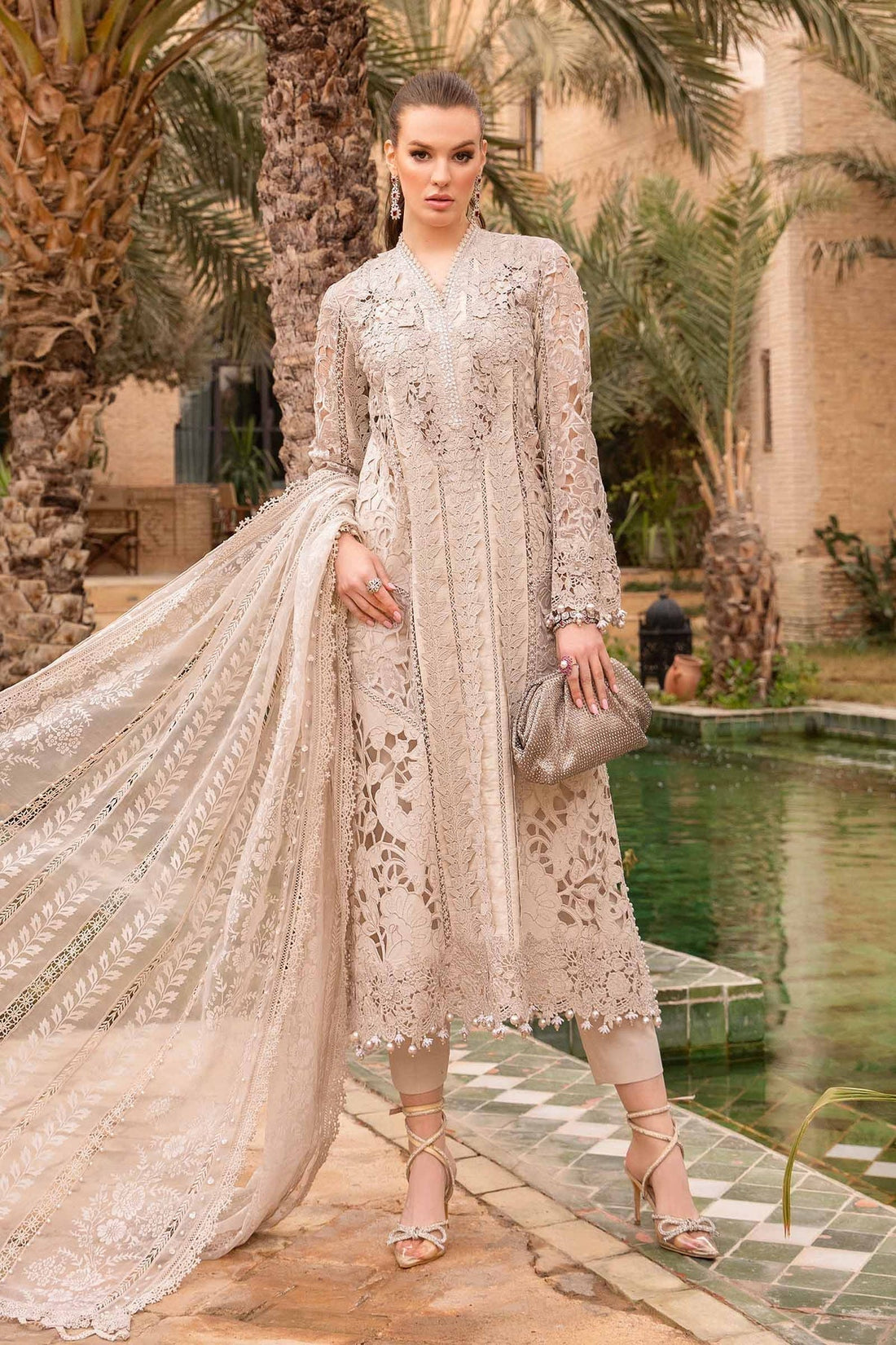 Maria B | Voyage a' Luxe Lawn | D-2409-A -  Maria B Luxury -  Agha Fabrics