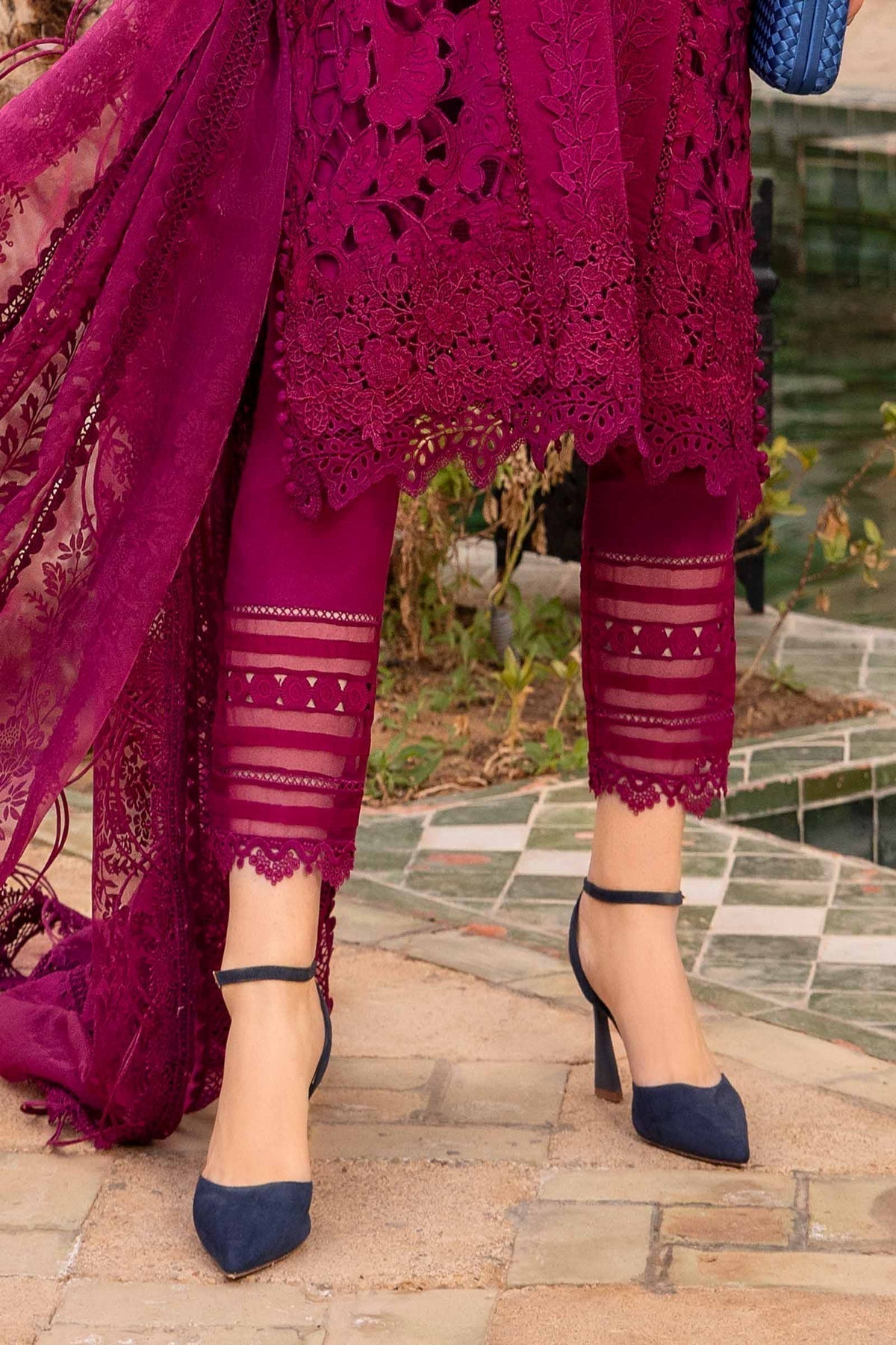 Maria B | Voyage a' Luxe Lawn | D-2409-B -  Maria B Luxury -  Agha Fabrics