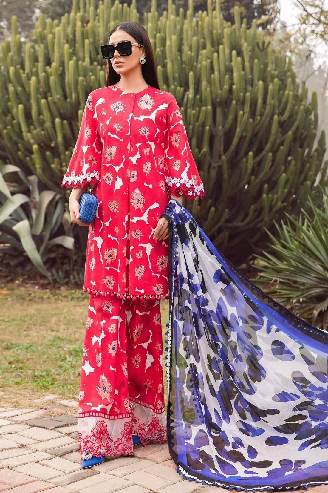 Maria B | M Prints Spring 24 | MPT-2112-A -  Maria B Luxury -  Agha Fabrics