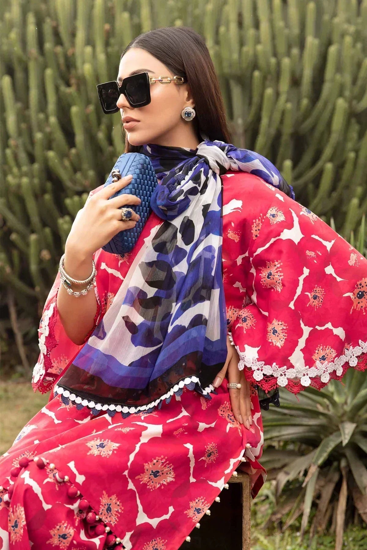 Maria B | M Prints Spring 24 | MPT-2112-A -  Maria B Luxury -  Agha Fabrics