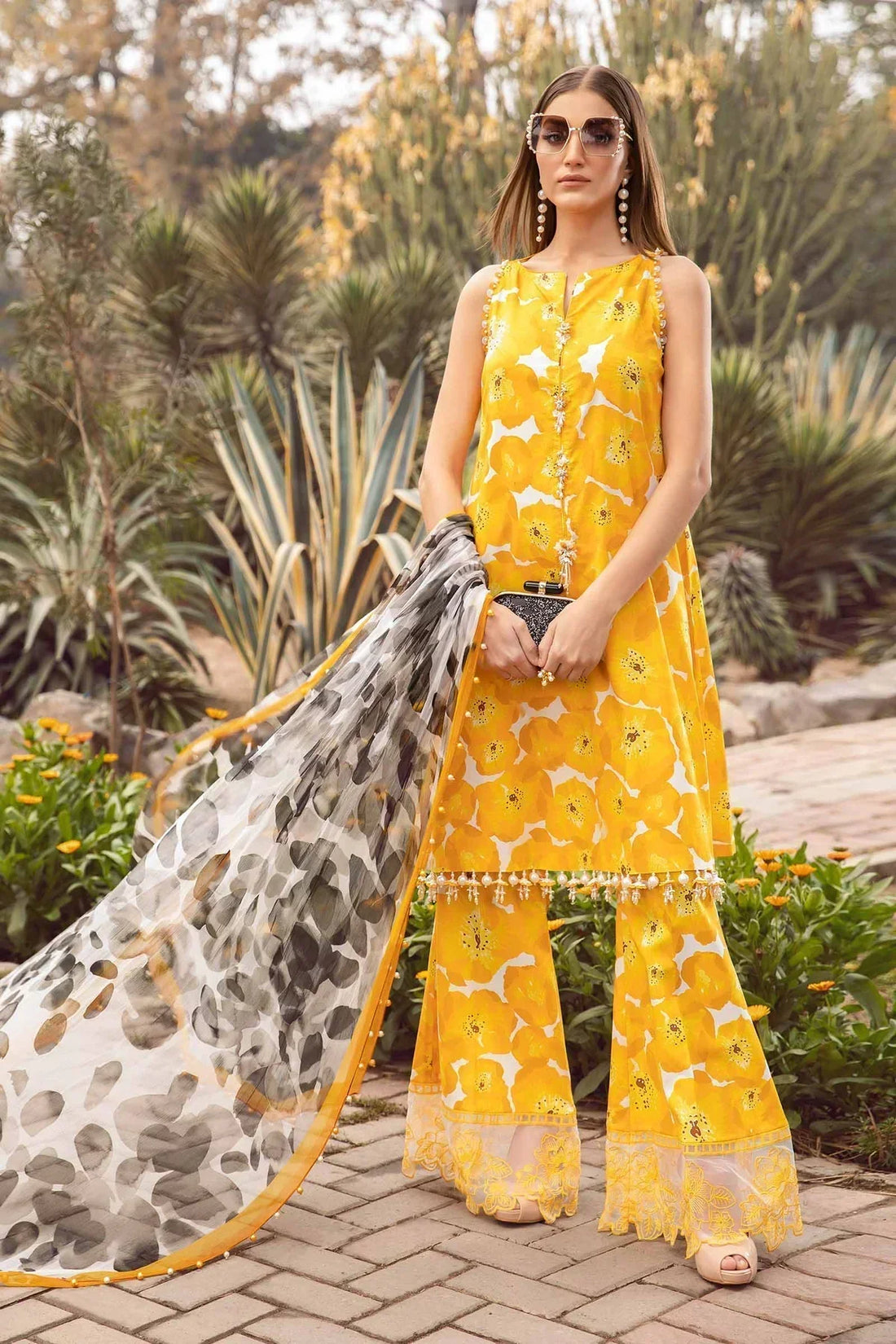Maria B | M Prints Spring 24 | MPT-2112-B -  Maria B Luxury -  Agha Fabrics