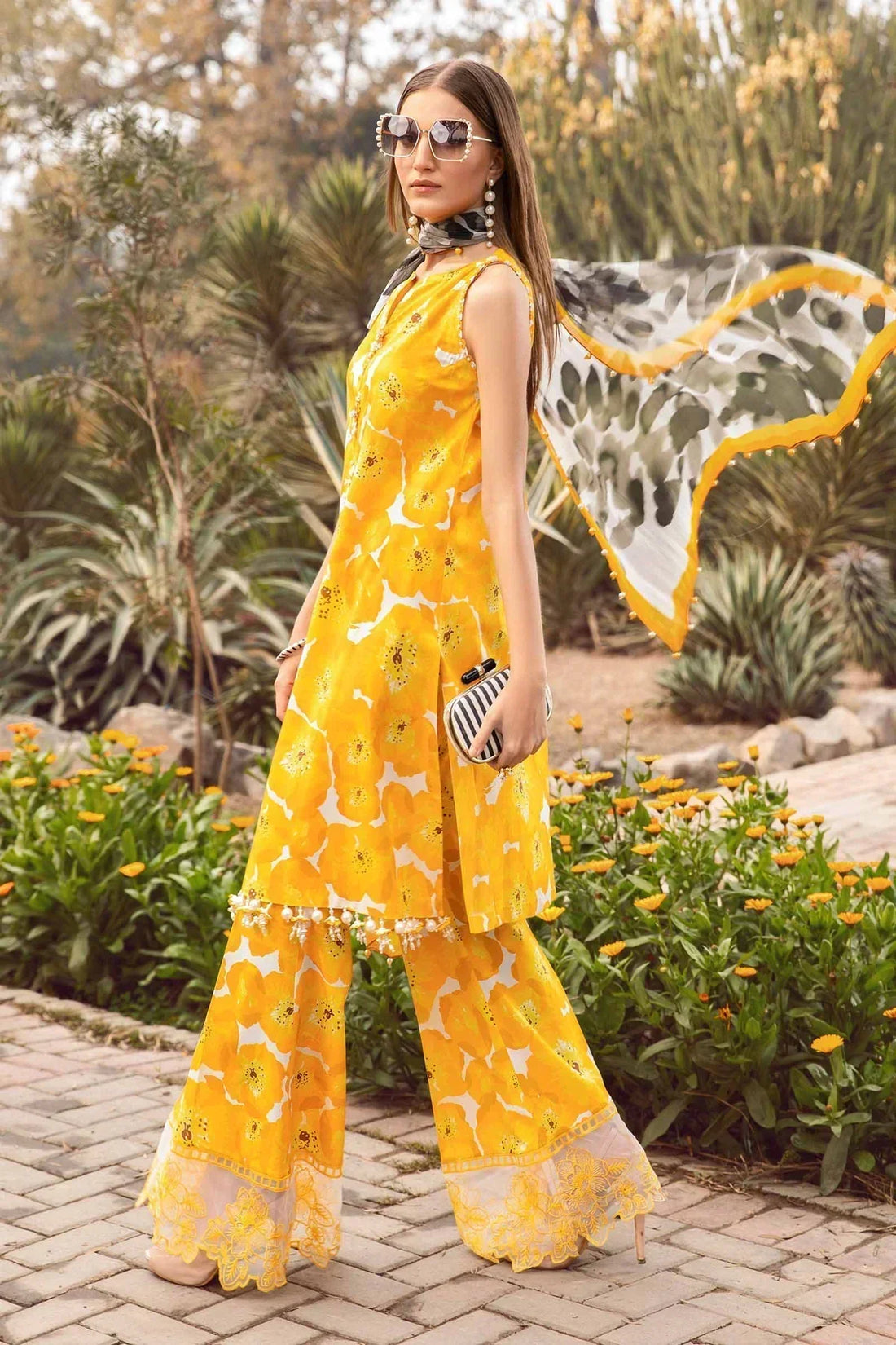 Maria B | M Prints Spring 24 | MPT-2112-B -  Maria B Luxury -  Agha Fabrics