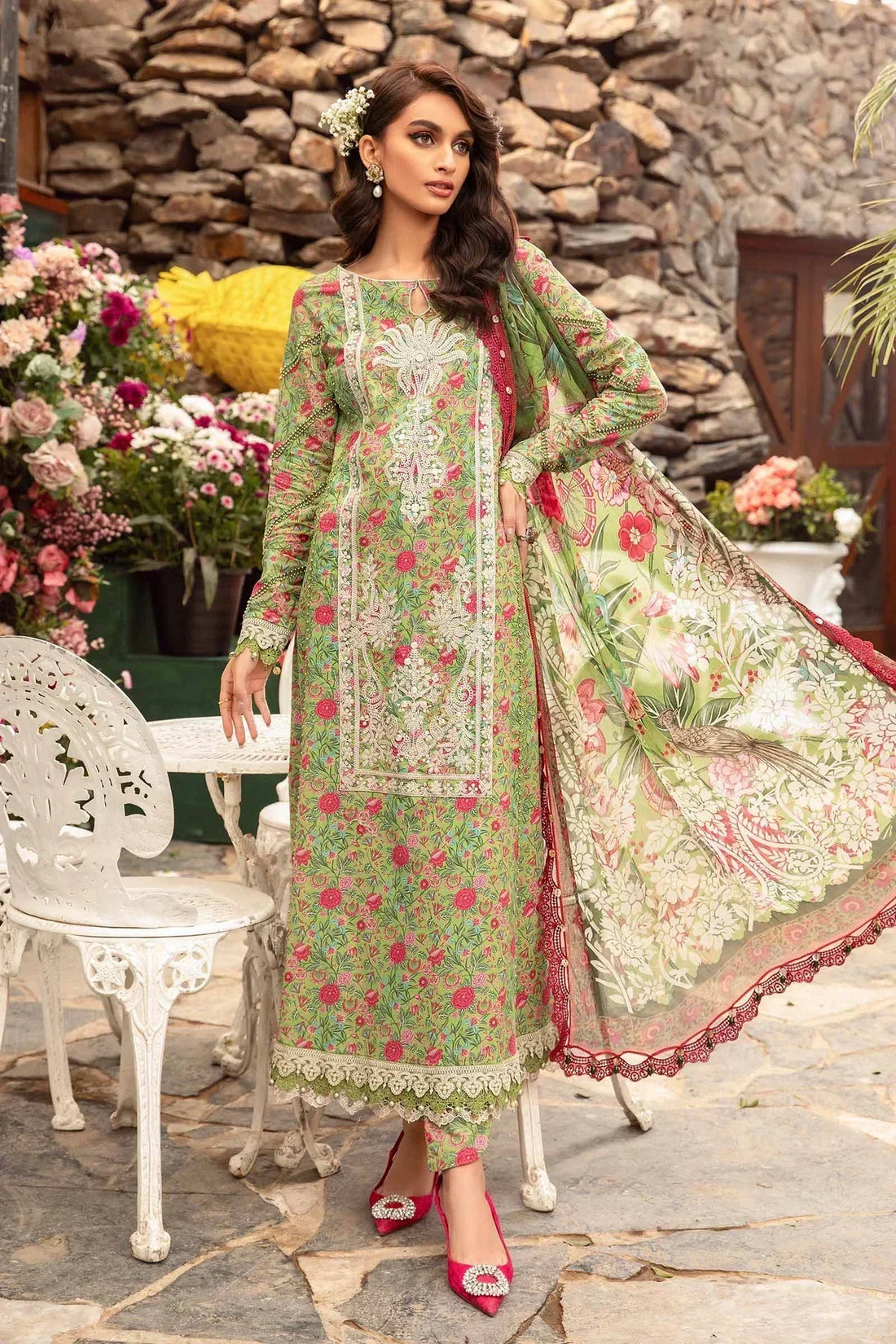Maria B | M Prints Spring 24 | MPT-2113-B -  Maria B Luxury -  Agha Fabrics