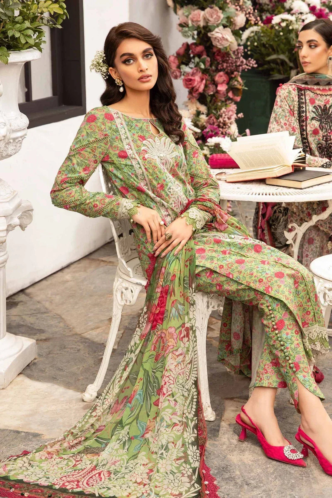 Maria B | M Prints Spring 24 | MPT-2113-B -  Maria B Luxury -  Agha Fabrics