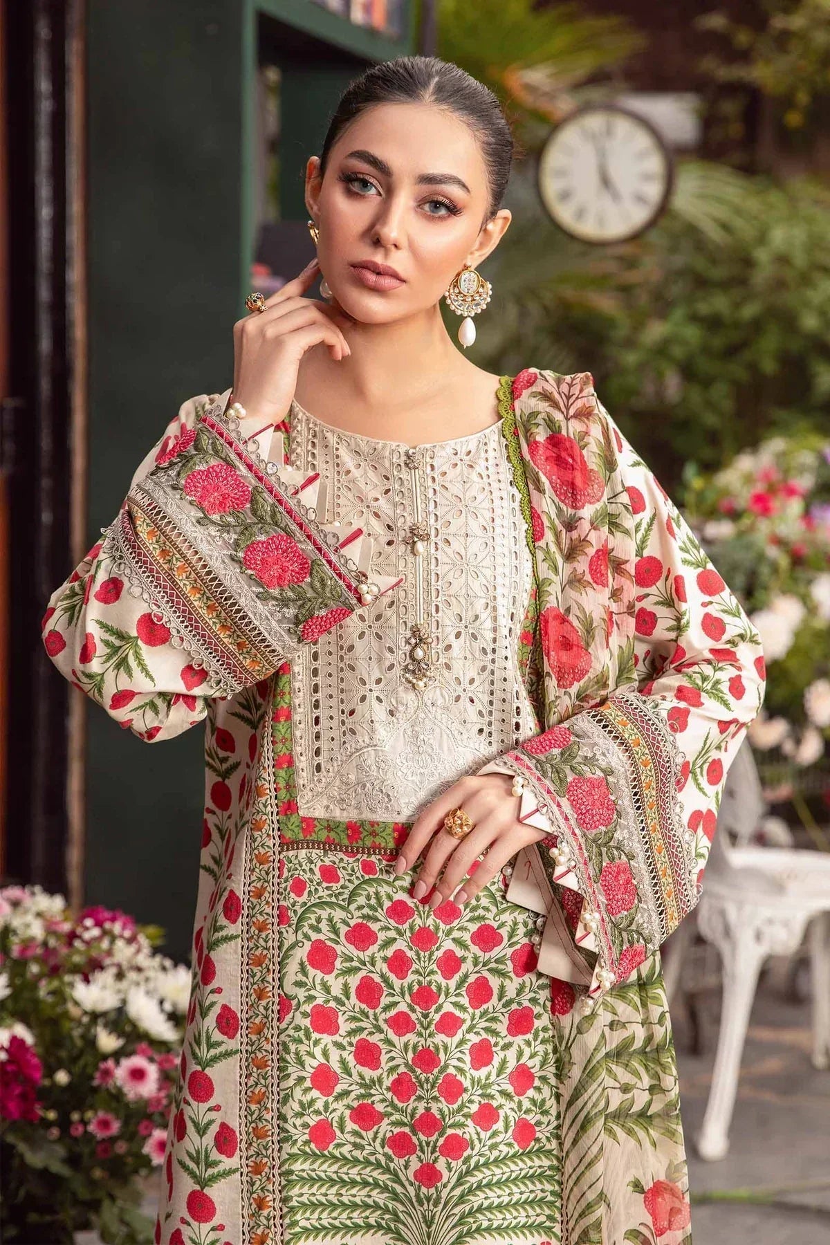 Maria B | M Prints Spring 24 | MPT-2114-A -  Maria B Luxury -  Agha Fabrics
