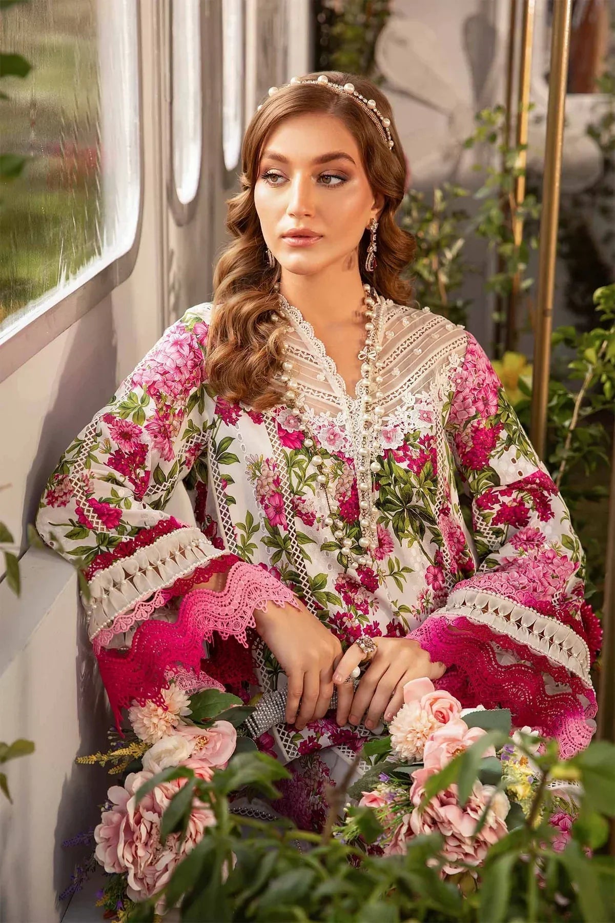 Maria B | M Prints Spring 24 | MPT-2102-A -  Maria B Luxury -  Agha Fabrics