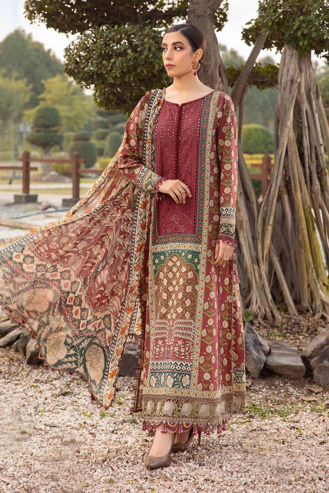 Maria B | M Prints Spring 24 | MPT-2114-B -  Maria B Luxury -  Agha Fabrics