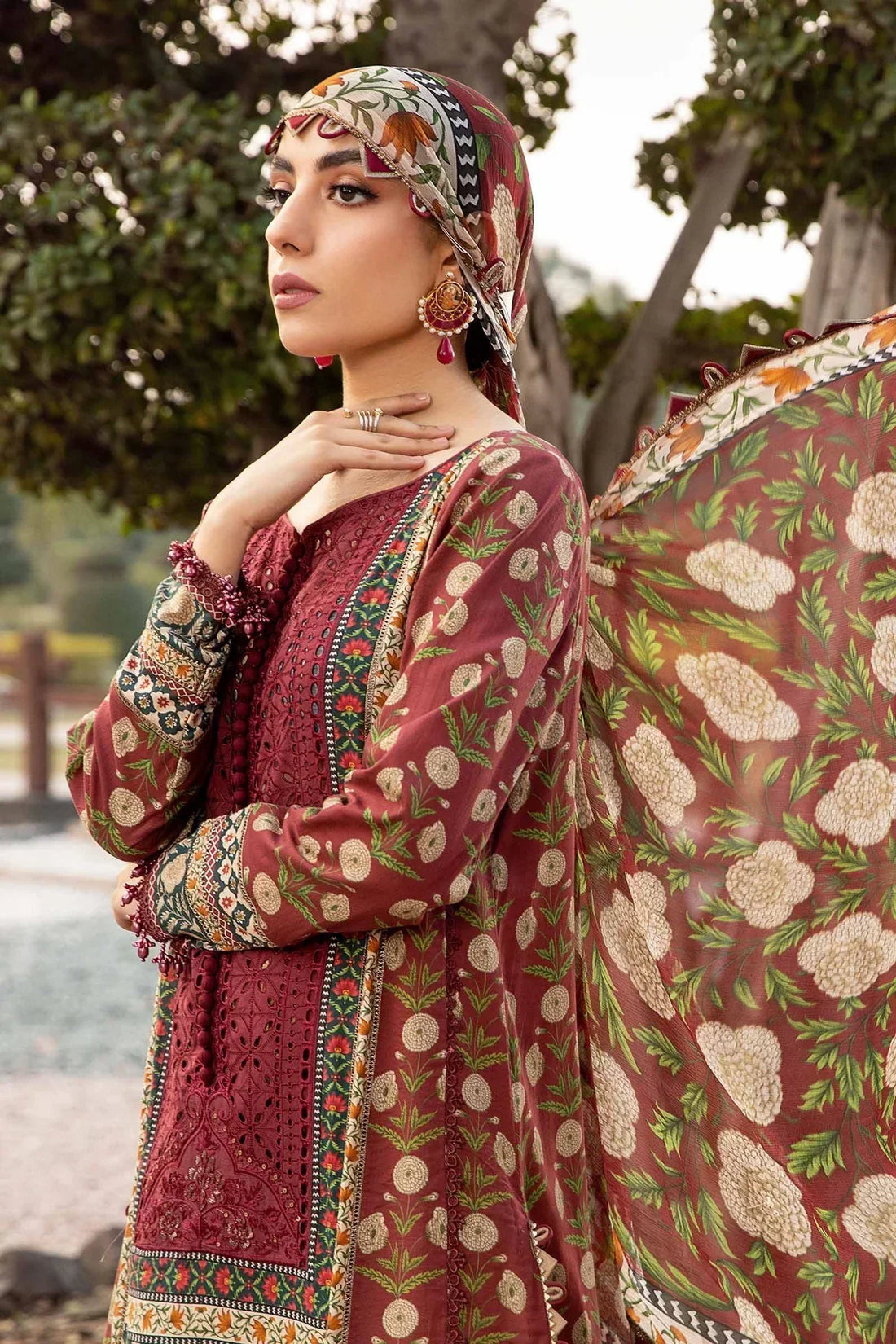 Maria B | M Prints Spring 24 | MPT-2114-B -  Maria B Luxury -  Agha Fabrics