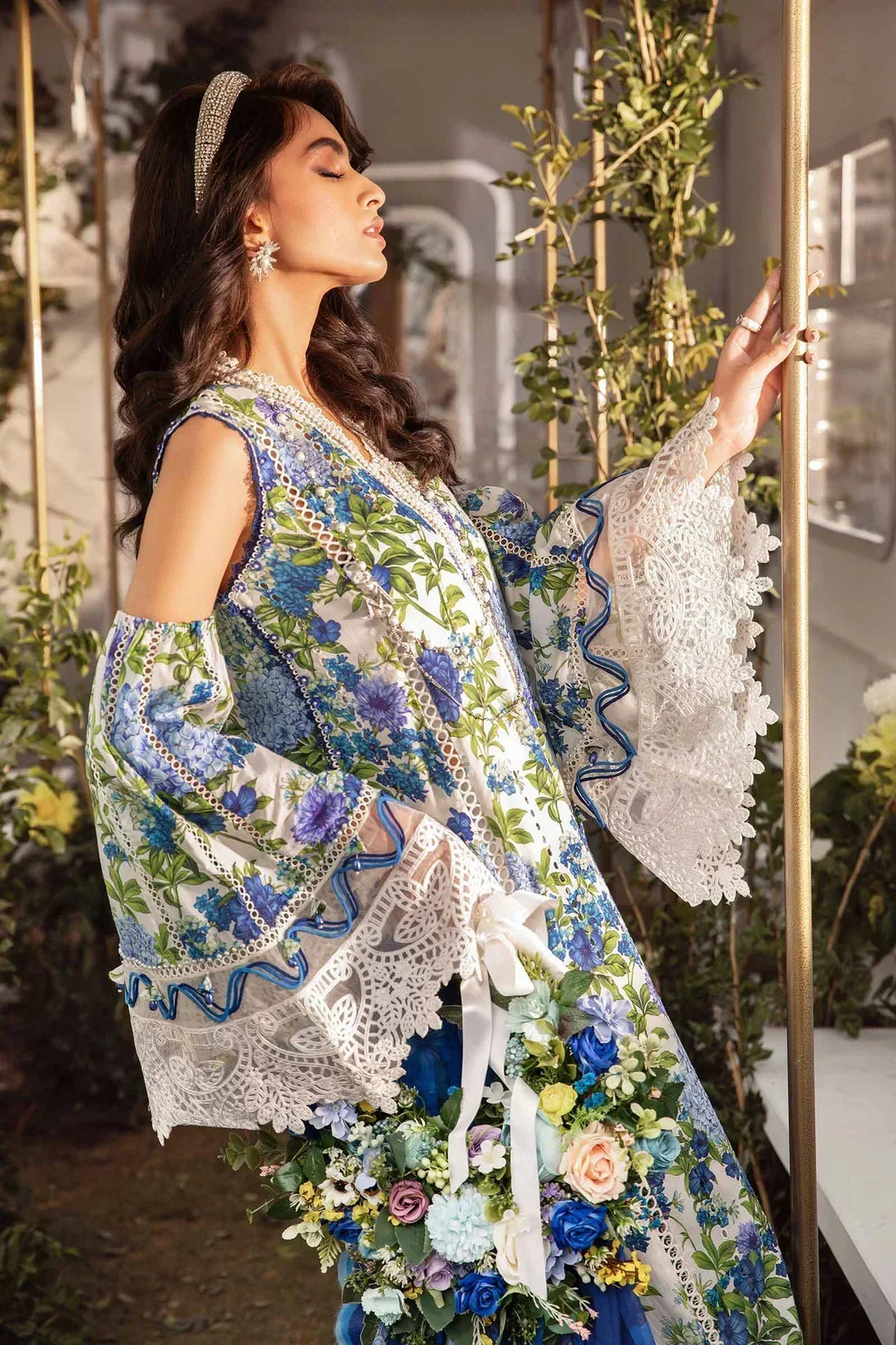 Maria B | M Prints Spring 24 | MPT-2102-B -  Maria B Luxury -  Agha Fabrics