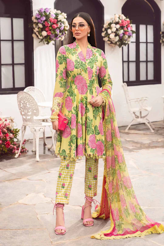 Maria B | M Prints Spring 24 | MPT-2103-A -  Maria B Luxury -  Agha Fabrics