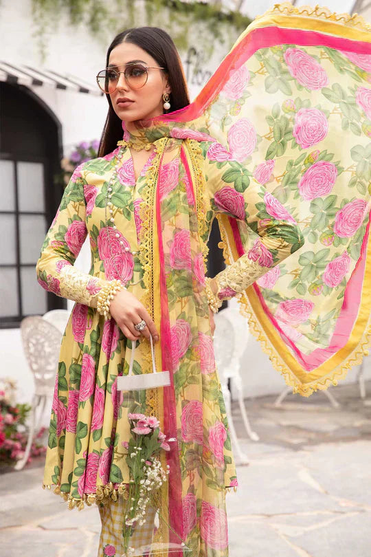 Maria B | M Prints Spring 24 | MPT-2103-A -  Maria B Luxury -  Agha Fabrics
