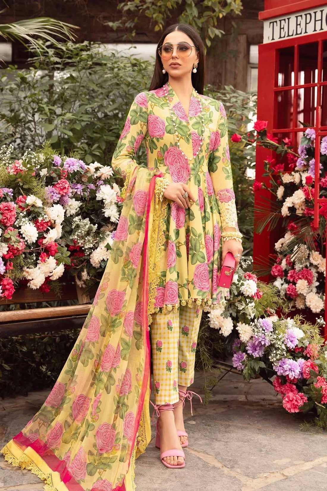 Maria B | M Prints Spring 24 | MPT-2103-A -  Maria B Luxury -  Agha Fabrics