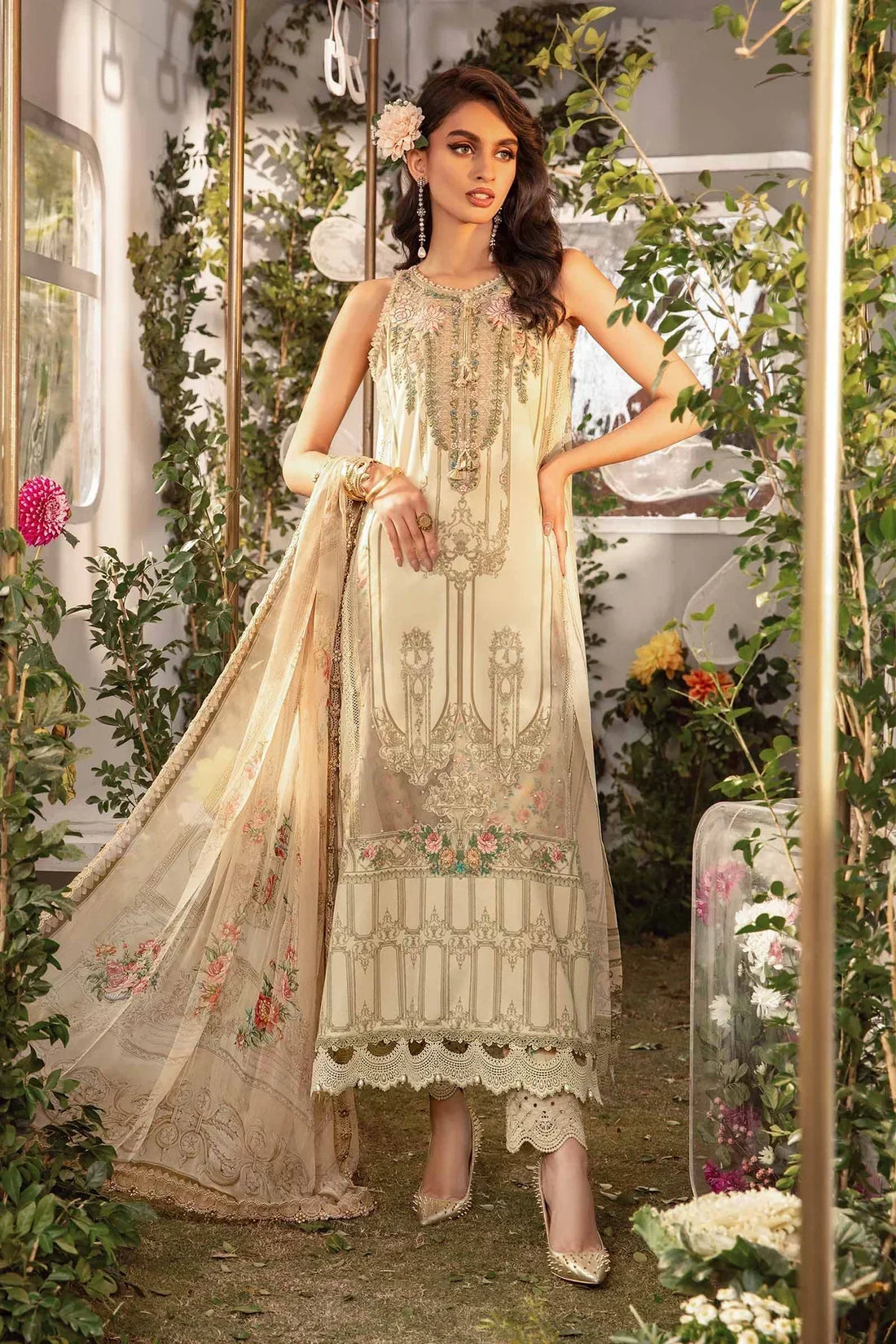 Maria B | M Prints Spring 24 | MPT-2104-A -  Maria B Luxury -  Agha Fabrics