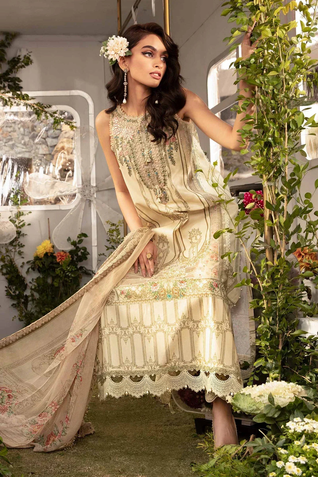 Maria B | M Prints Spring 24 | MPT-2104-A -  Maria B Luxury -  Agha Fabrics