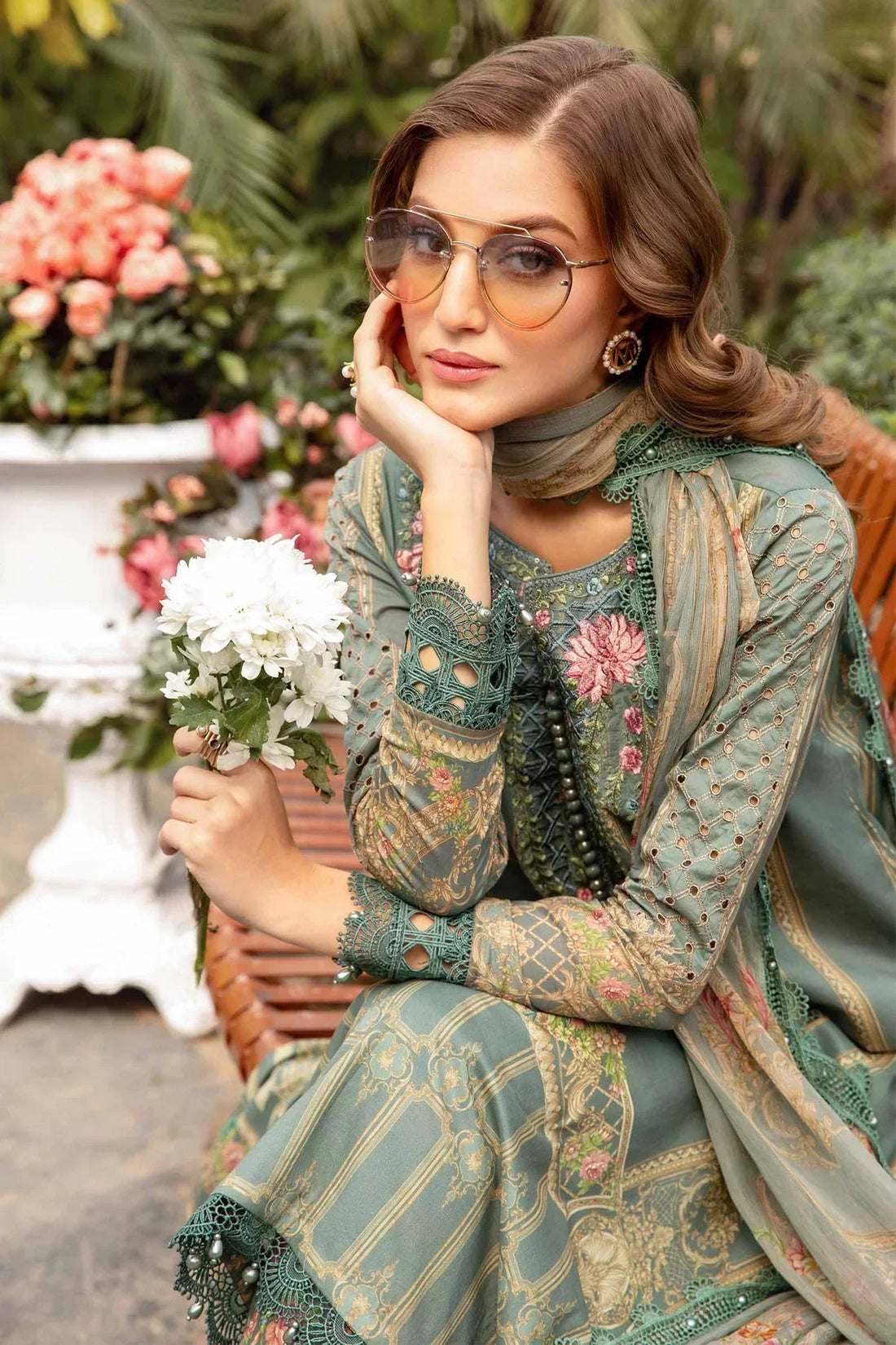 Maria B | M Prints Spring 24 | MPT-2104-B -  Maria B Luxury -  Agha Fabrics