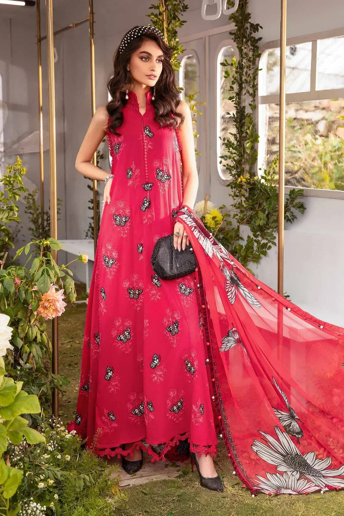 Maria B | M Prints Spring 24 | MPT-2105-A -  Maria B Luxury -  Agha Fabrics