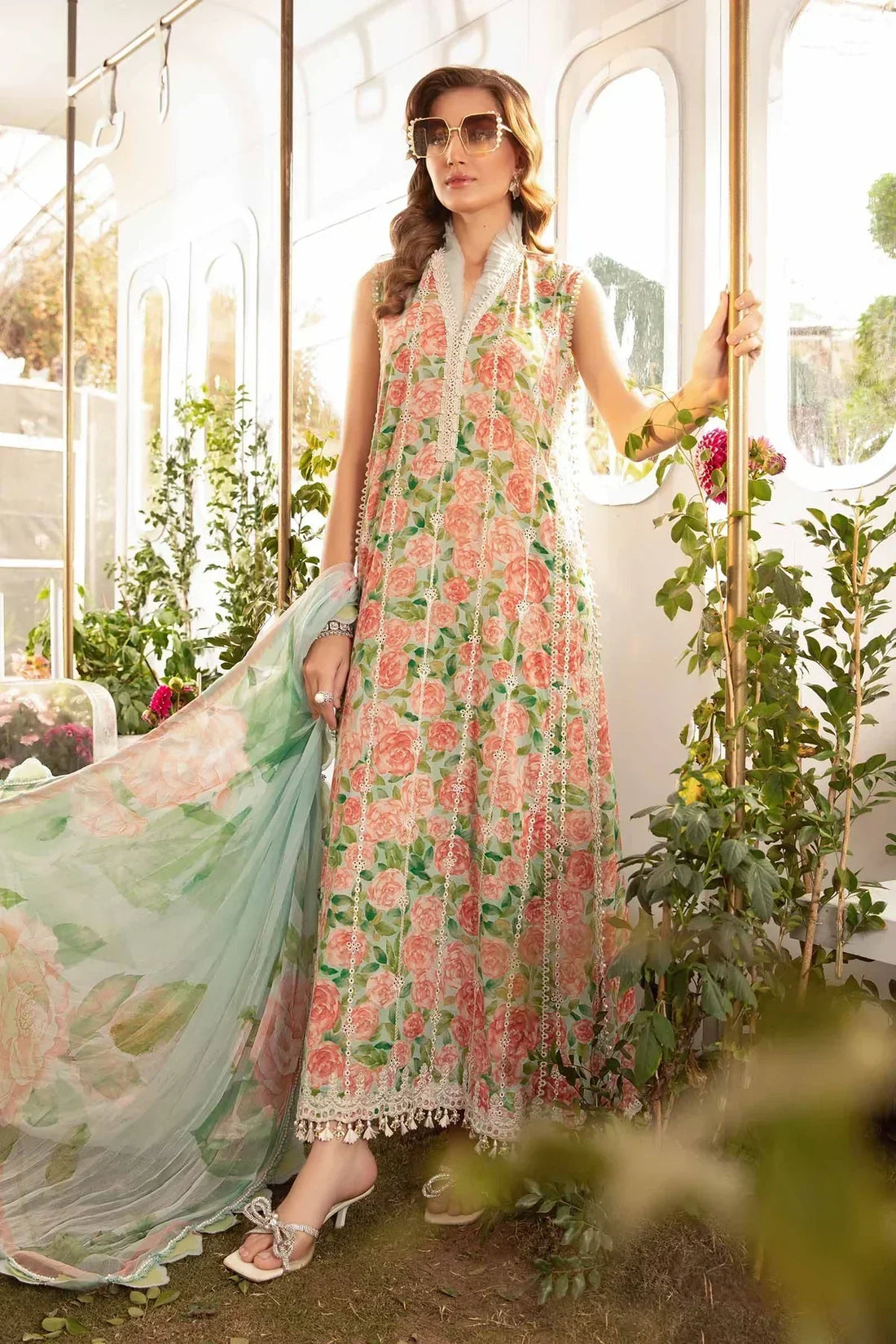 Maria B | M Prints Spring 24 | MPT-2106-A -  Maria B Luxury -  Agha Fabrics