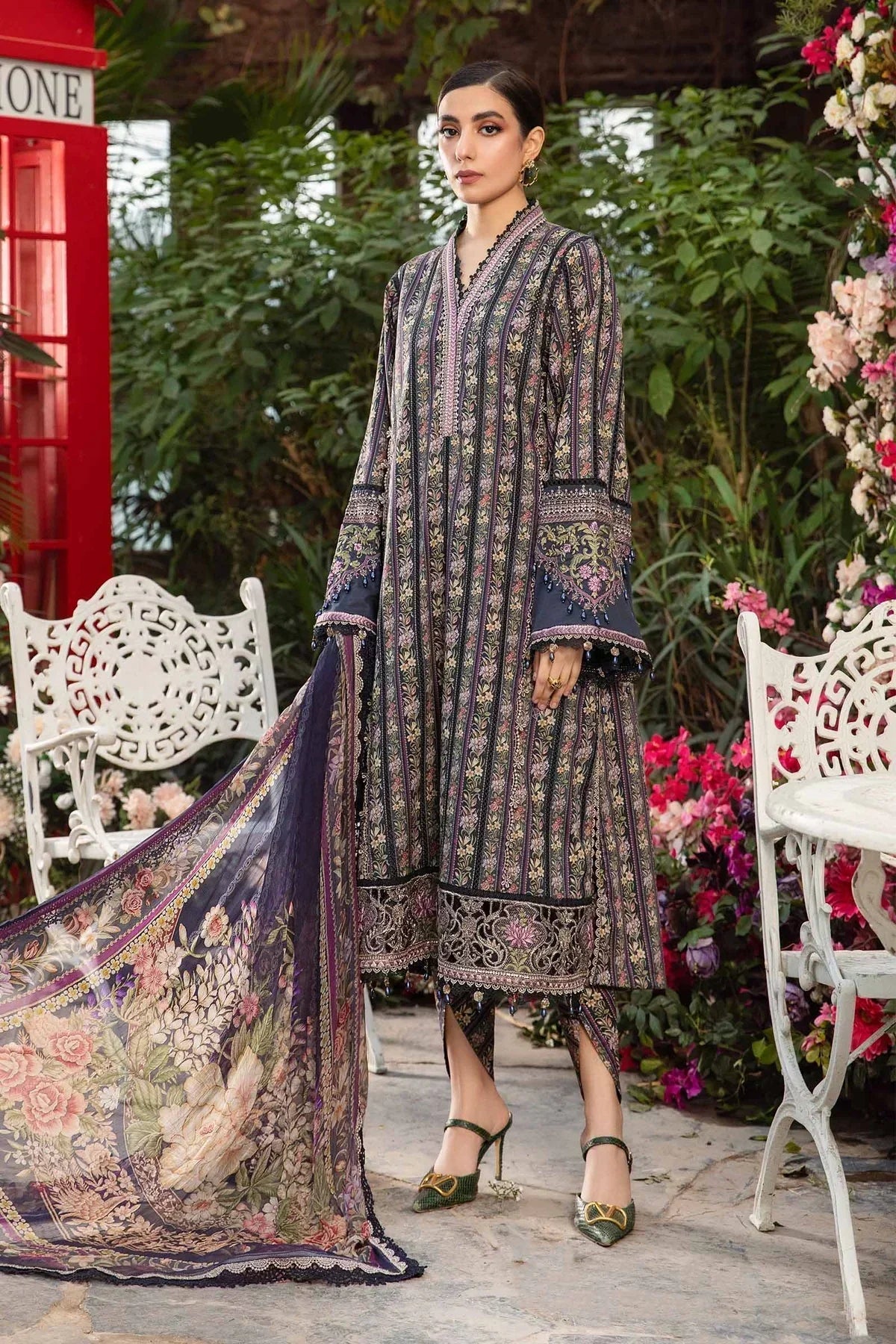 Maria B | M prints Spring 24 | MPT-2107-B -  Maria B Luxury -  Agha Fabrics