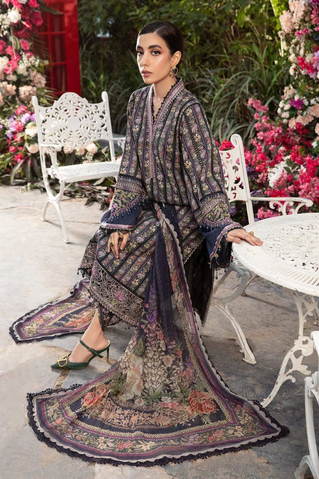 Maria B | M prints Spring 24 | MPT-2107-B -  Maria B Luxury -  Agha Fabrics