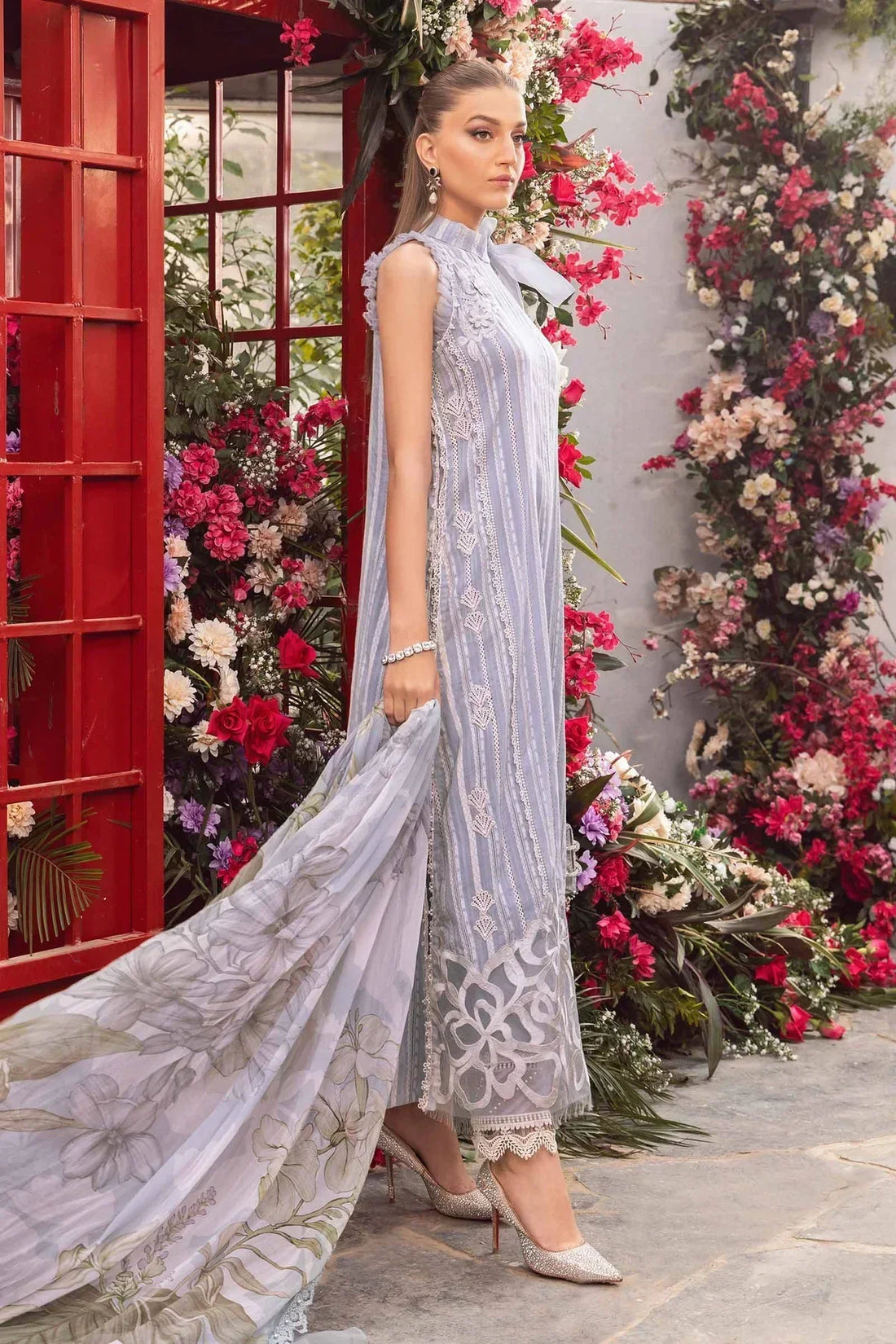 Maria B | M Prints Spring 24 | MPT-2109-A -  Maria B Luxury -  Agha Fabrics