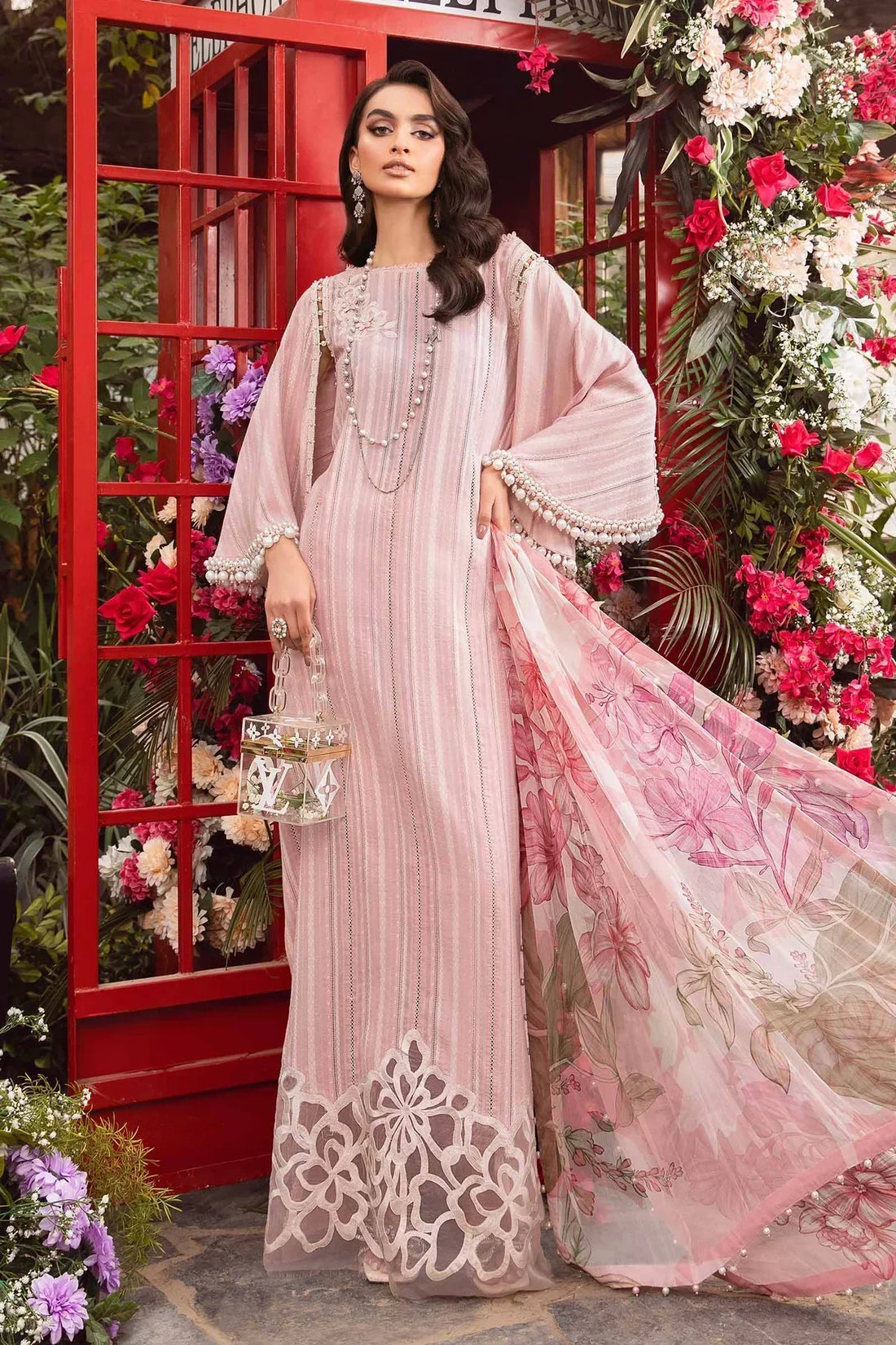 Maria B | M Prints Spring 24 | MPT-2109-B -  Maria B Luxury -  Agha Fabrics