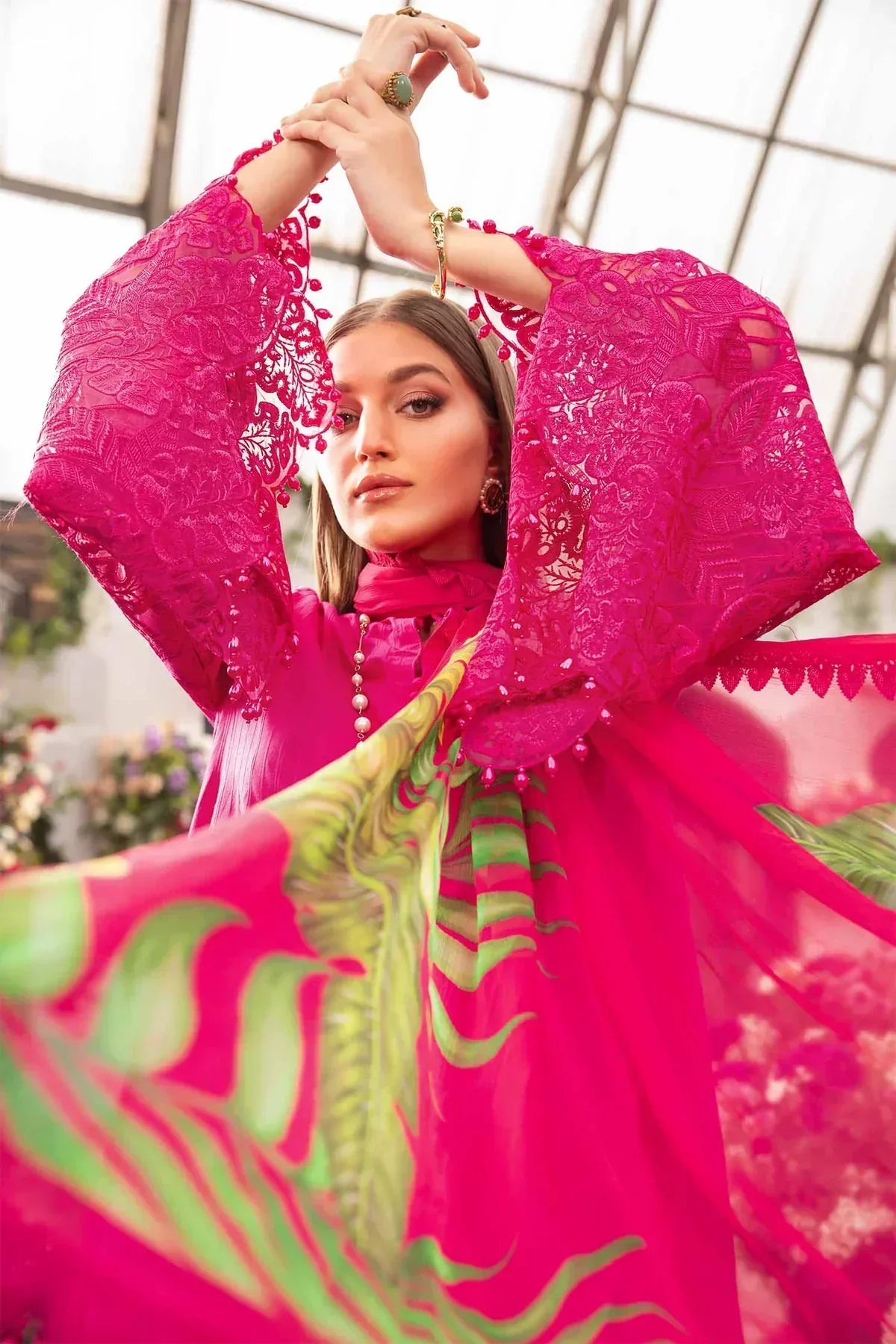Maria B | M Prints Spring 24 | MPT-2101-B -  Maria B Luxury -  Agha Fabrics