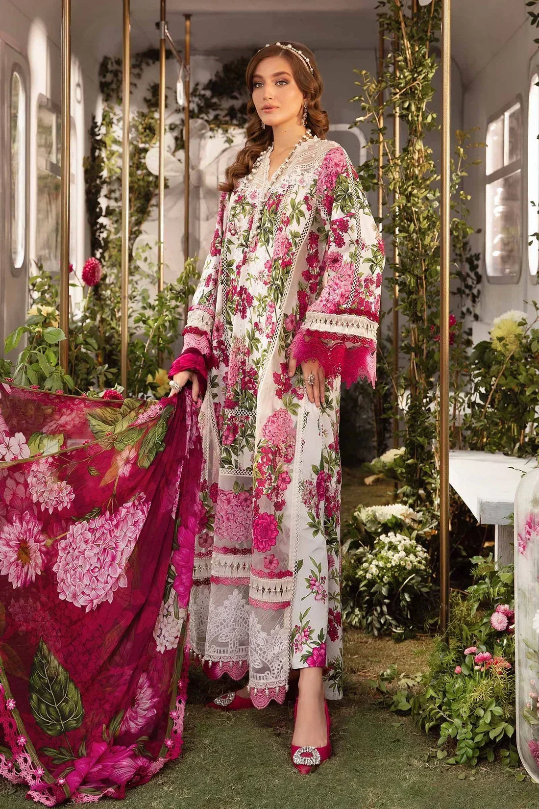 Maria B | M Prints Spring 24 | MPT-2102-A -  Maria B Luxury -  Agha Fabrics