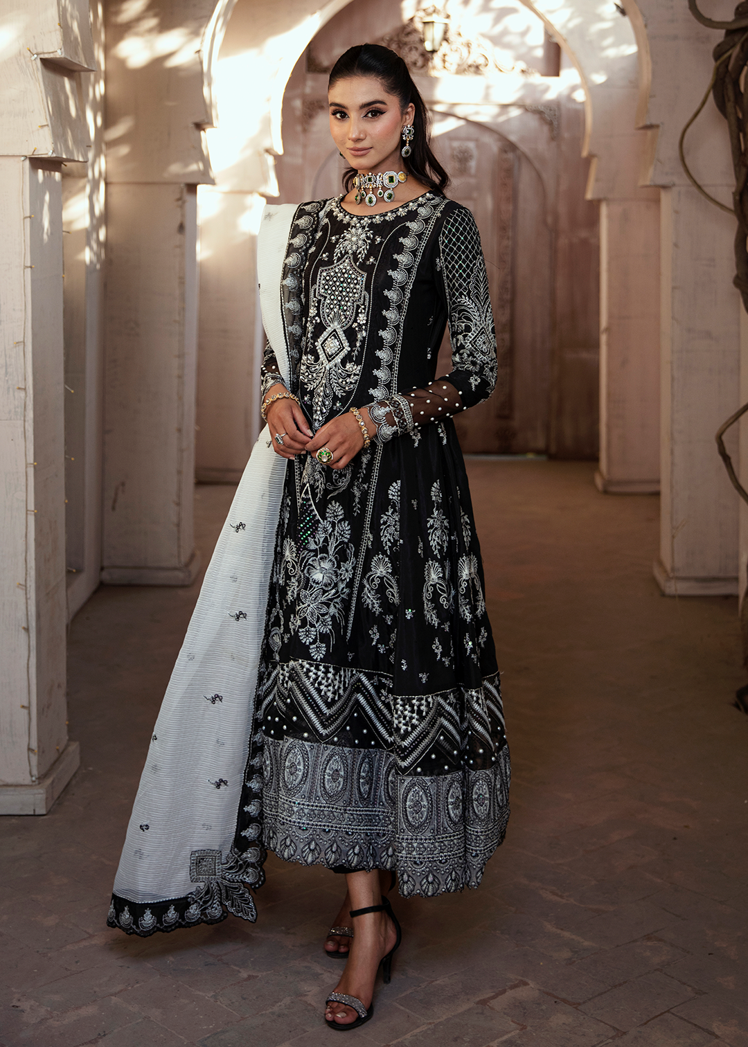Maria Osama Khan | Rang e Noor Eid Edit | Neel Kamal-Black -  Maria Osama Khan Formal -  Agha Fabrics