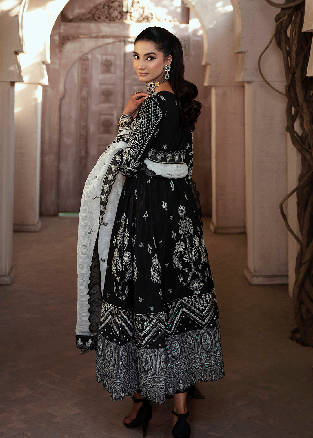 Maria Osama Khan | Rang e Noor Eid Edit | Neel Kamal-Black -  Maria Osama Khan Formal -  Agha Fabrics
