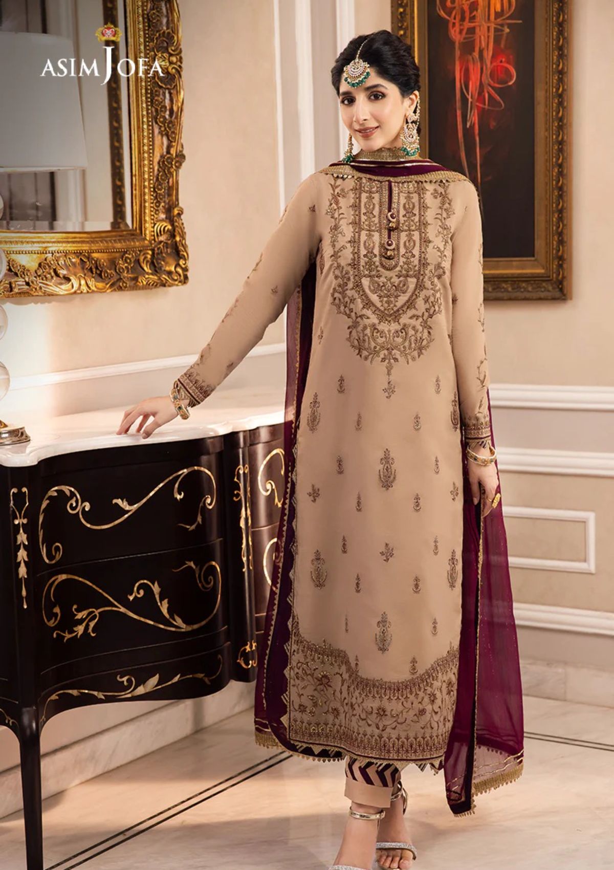 Formal Collection - Asim Jofa - Zari Sitara - AJZS#12 - Official Asim Jofa - Agha Fabrics UK