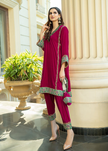 Purple Haze | Velvet Formals | Hot Pink Velvet