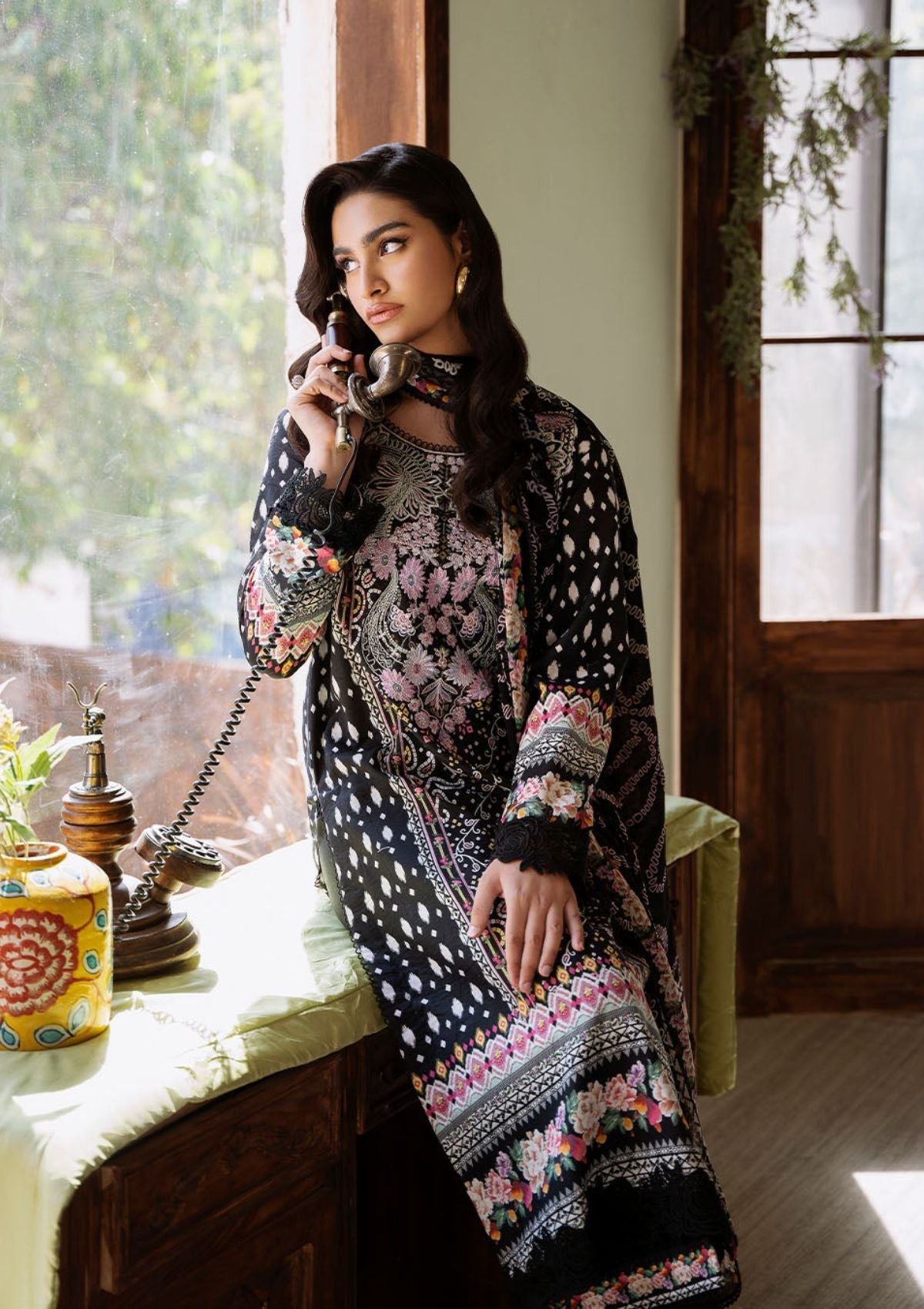 Lawn Collection - Roheenaz - Flora - Printed - RNP#6A - Veridian