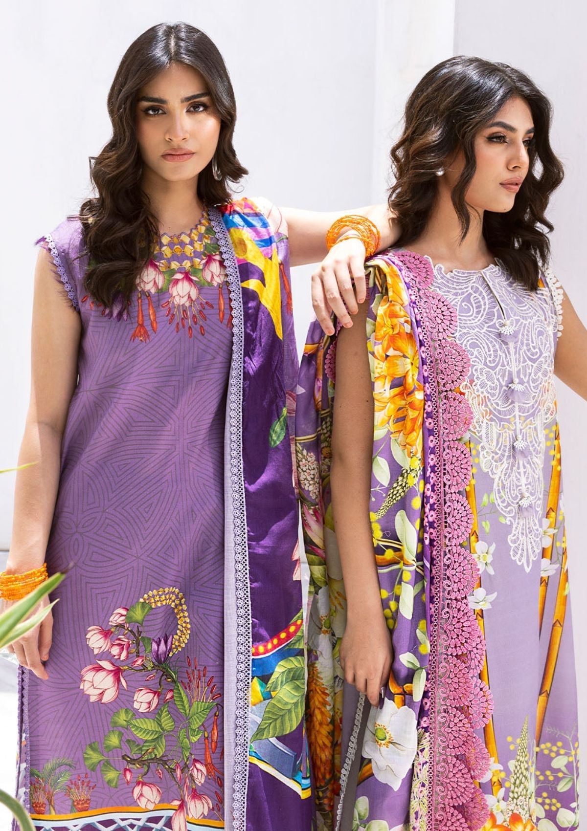 Lawn Collection - Roheenaz - Leya - 07a - Orchid Oasis