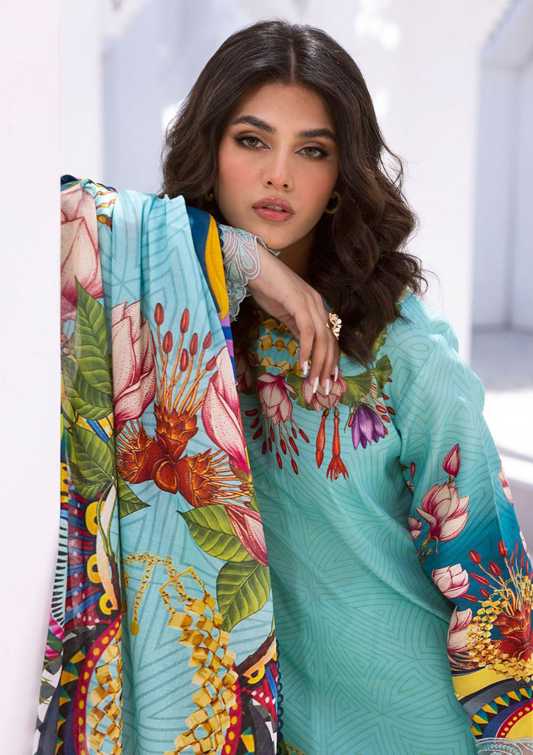 Lawn Collection - Roheenaz- 8b - Leya - Parrot Paradise