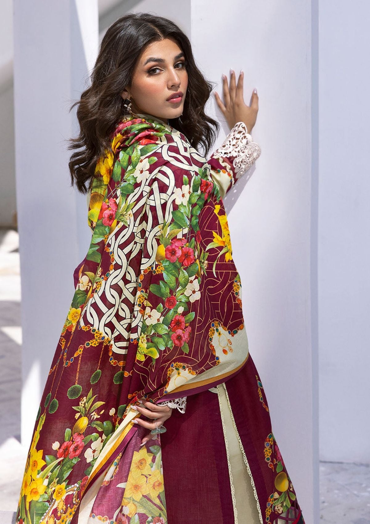 Lawn Collection - Roheenaz- 9a - Leya - Driftwood Delight