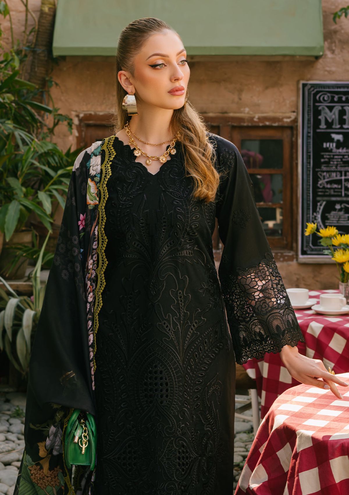 Lawn Collection - Mahnur - Mahrukh - Eid Edit 24 - ME24#8 - ROYAL BLACK