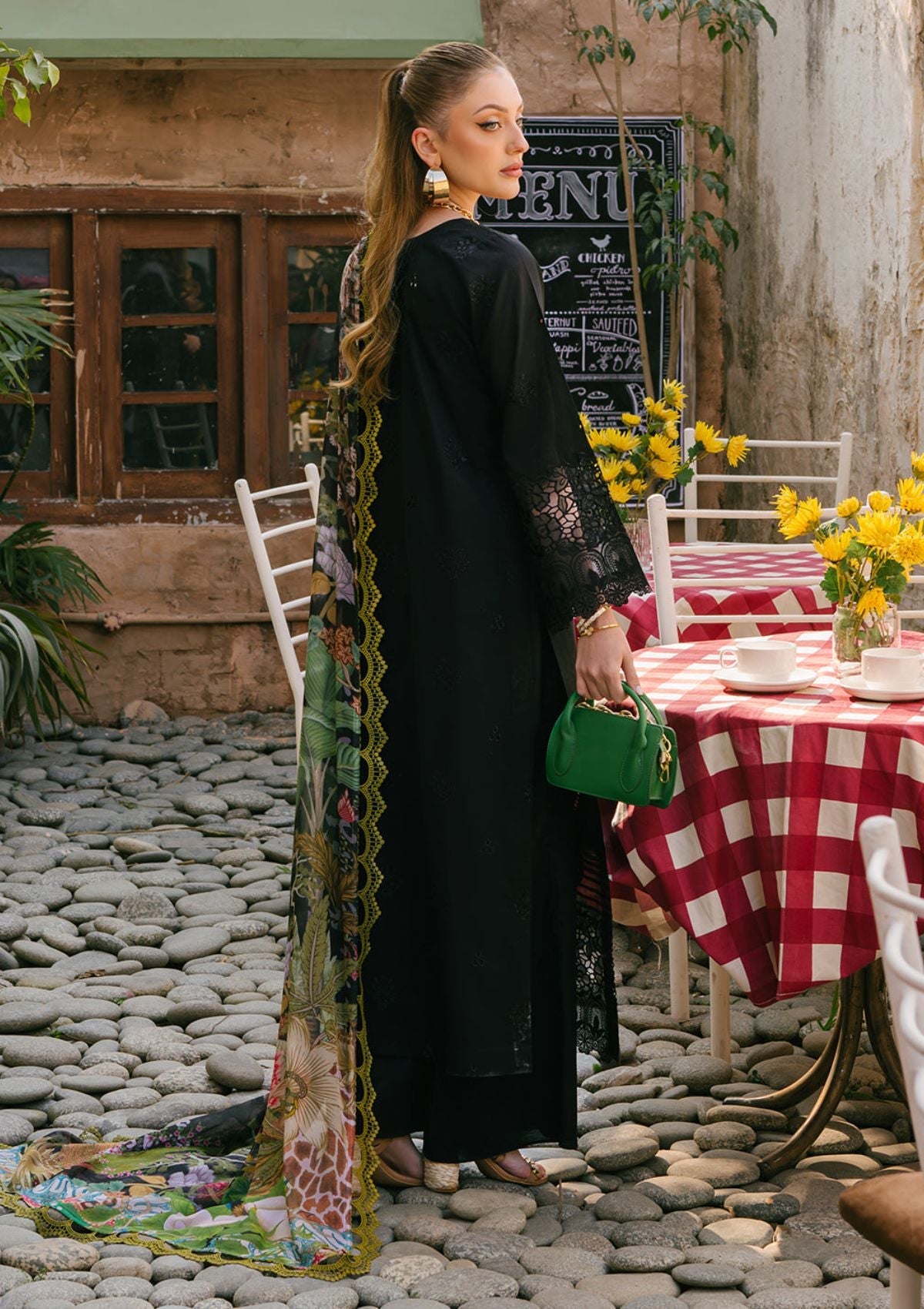 Lawn Collection - Mahnur - Mahrukh - Eid Edit 24 - ME24#8 - ROYAL BLACK