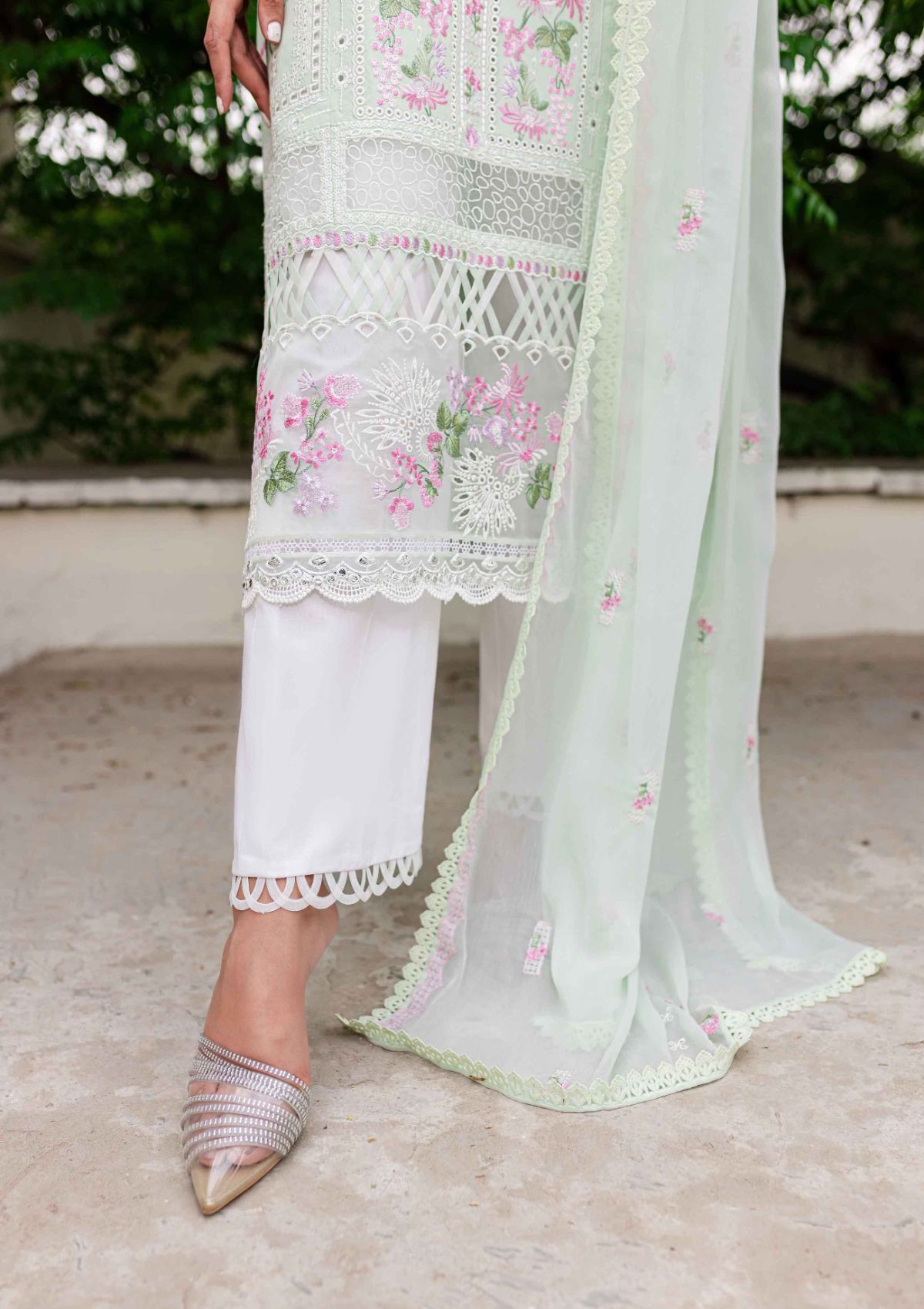 Lawn Collection - Sable Vogue - Shiree - SSC24#01 - Mint Garden