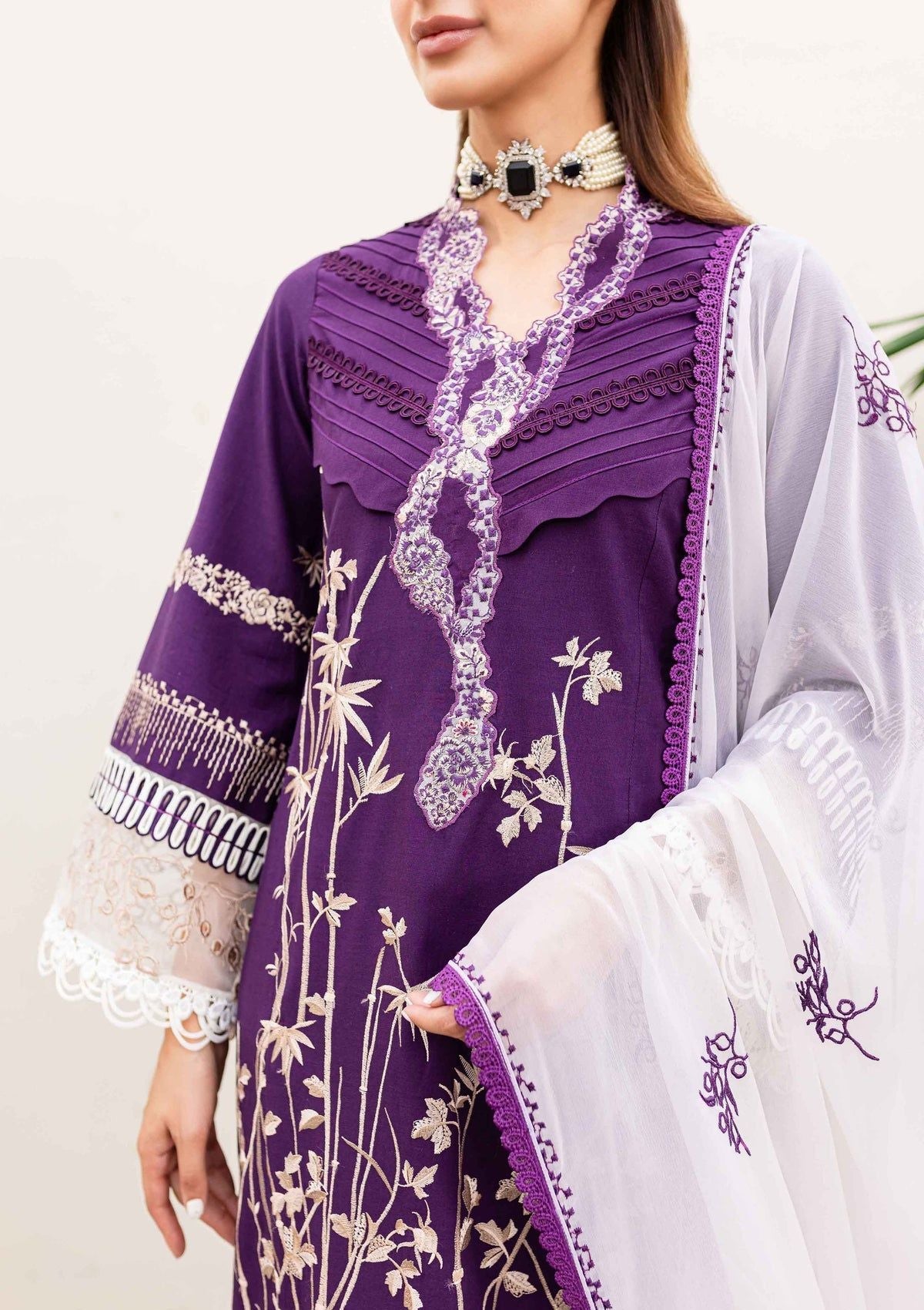 Lawn Collection - Sable Vogue - Shiree - SSC24#03 - Plum Orchid