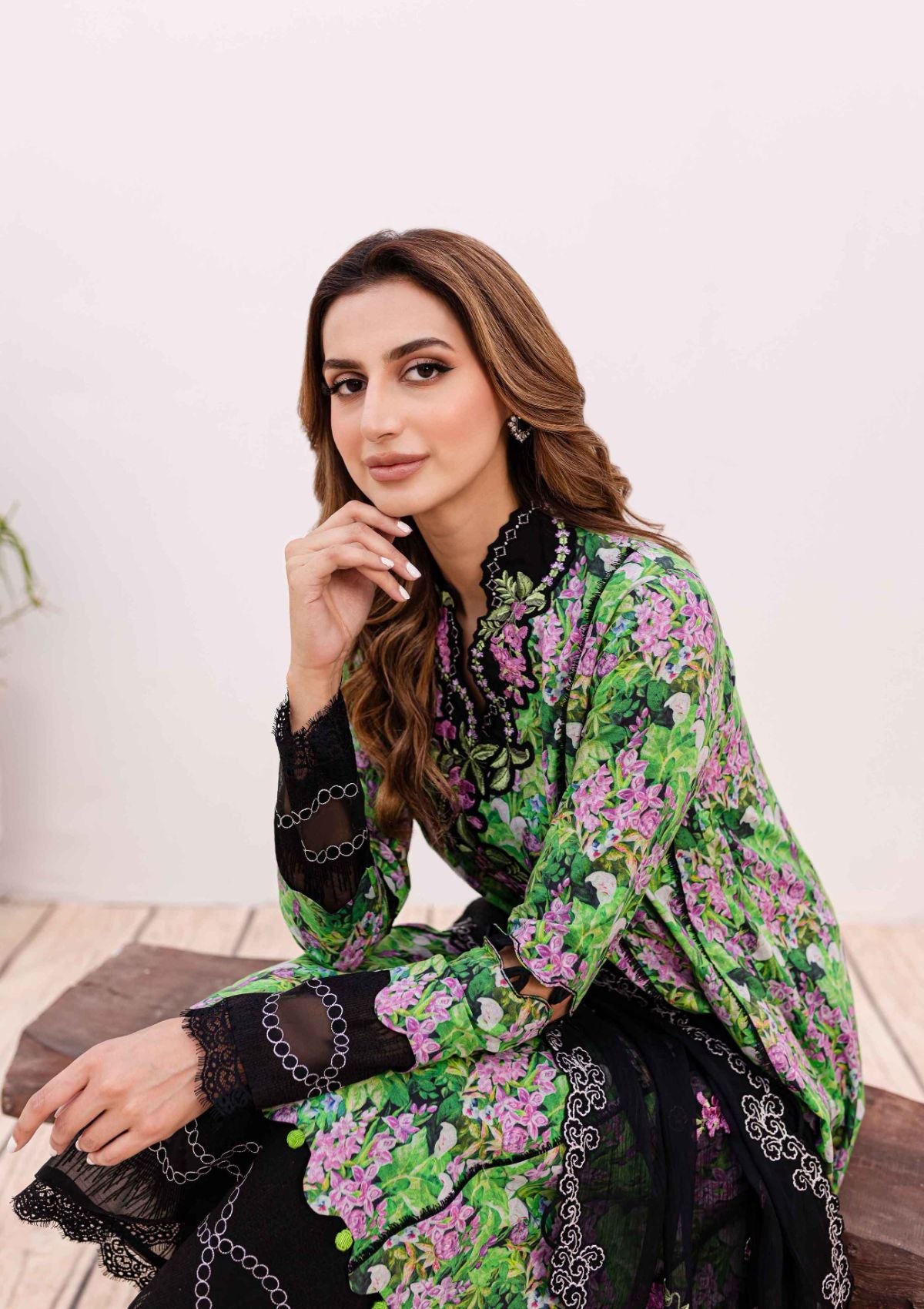 Lawn Collection - Sable Vogue - Shiree - SSC24#06 - Black Iris