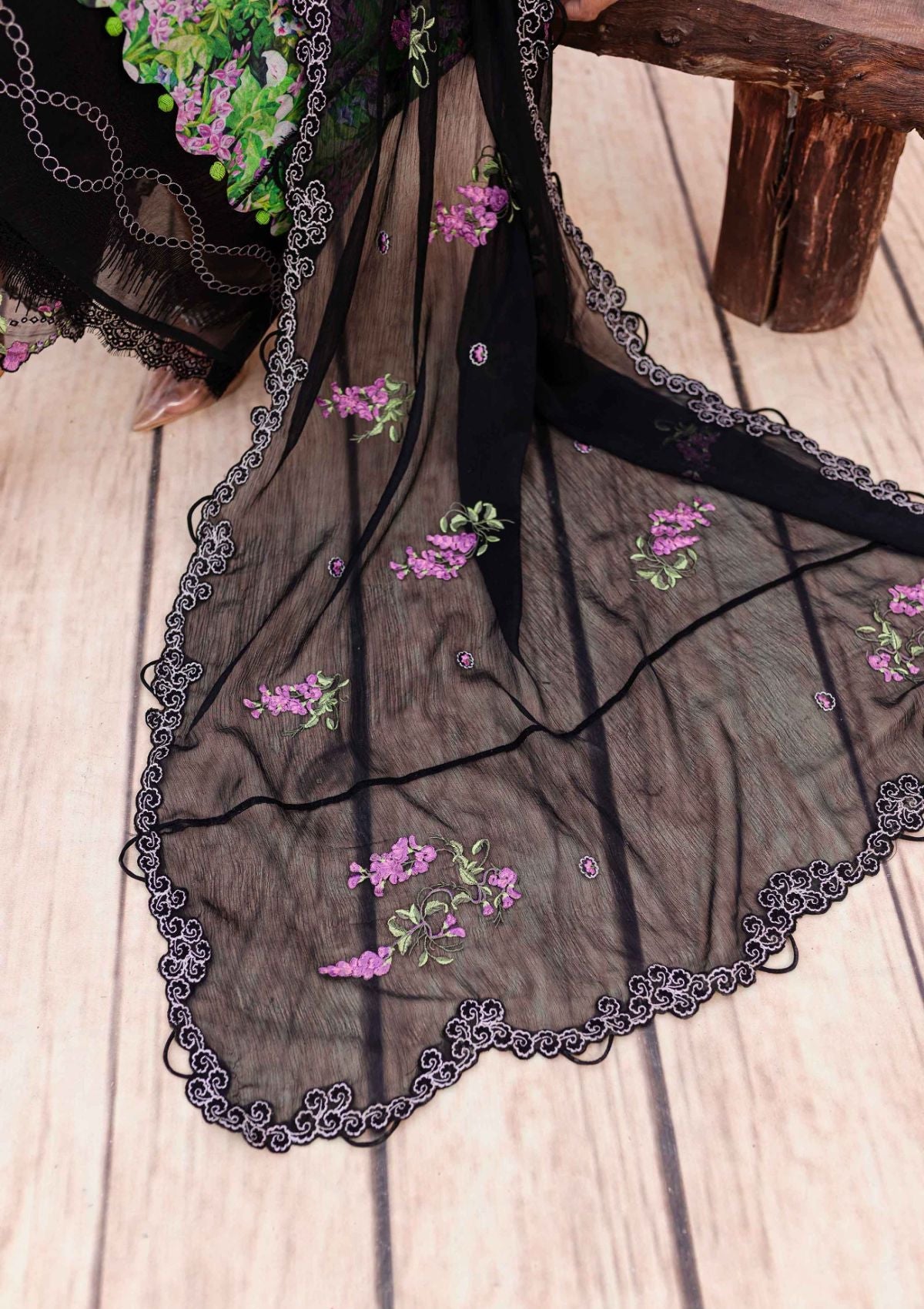 Lawn Collection - Sable Vogue - Shiree - SSC24#06 - Black Iris